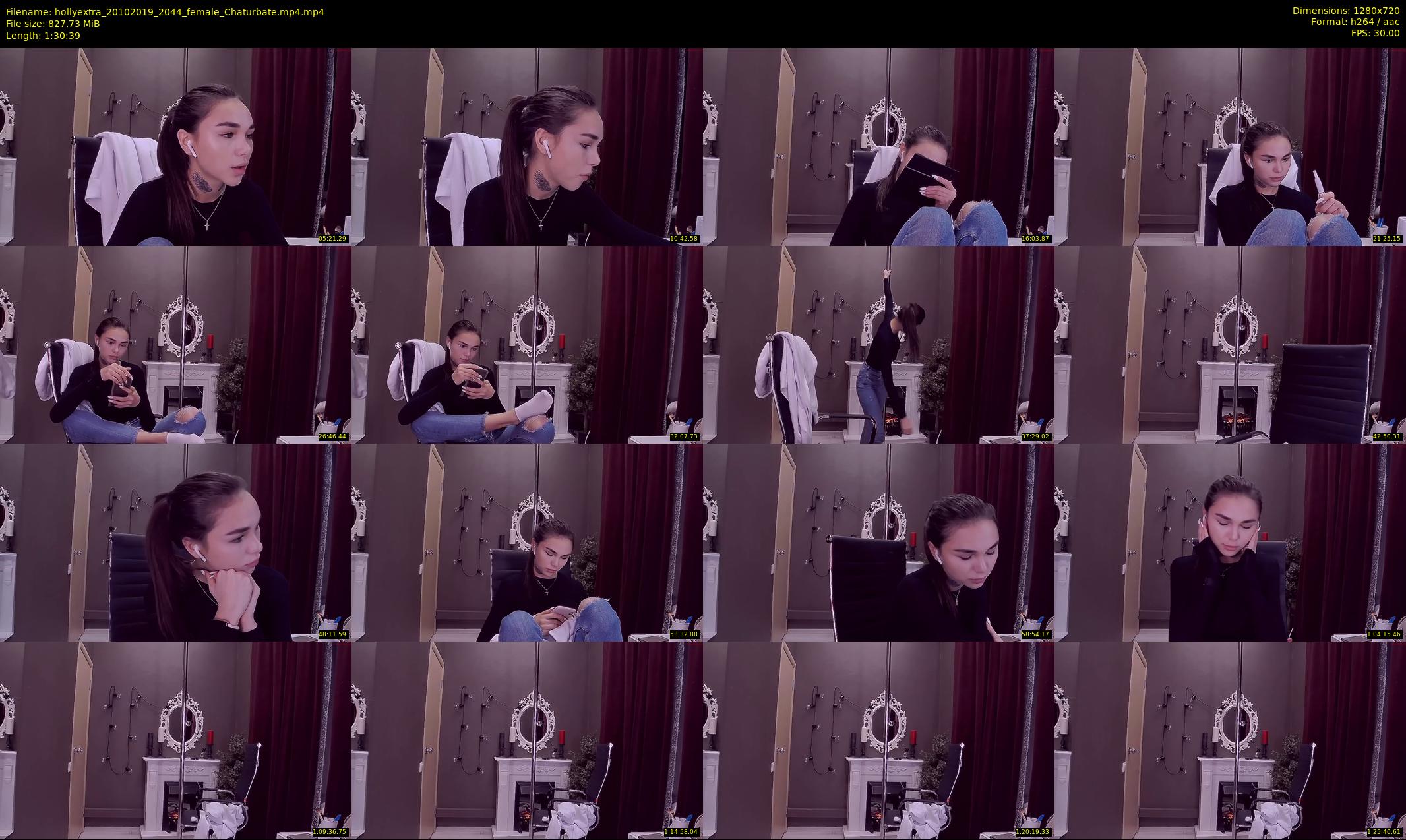 hollyextra — 91 minute Chaturbate female cam show recording, 720p, Oct 20, 2019