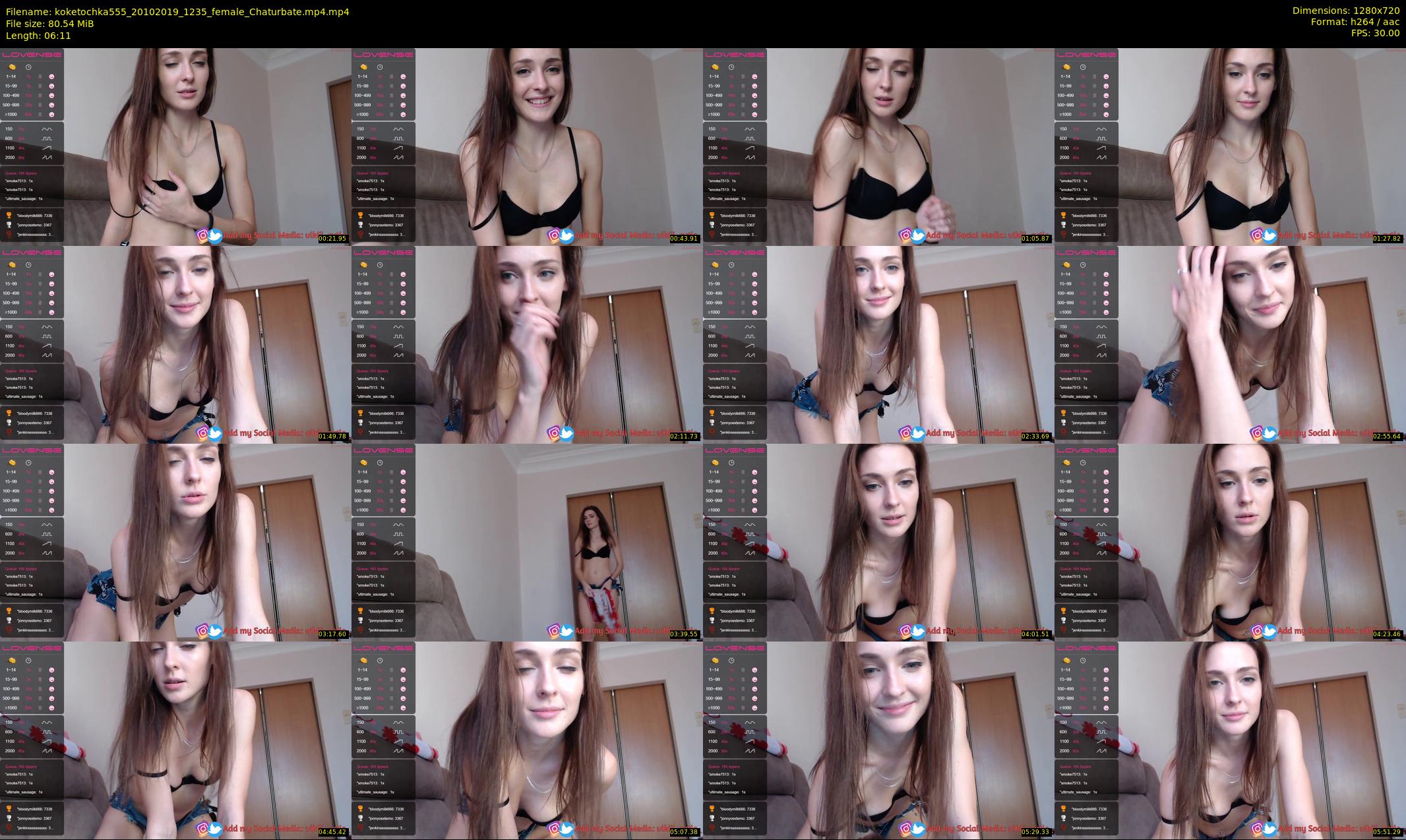 koketochka555 — 7 minute Chaturbate female cam show recording, 720p, Oct 20, 2019