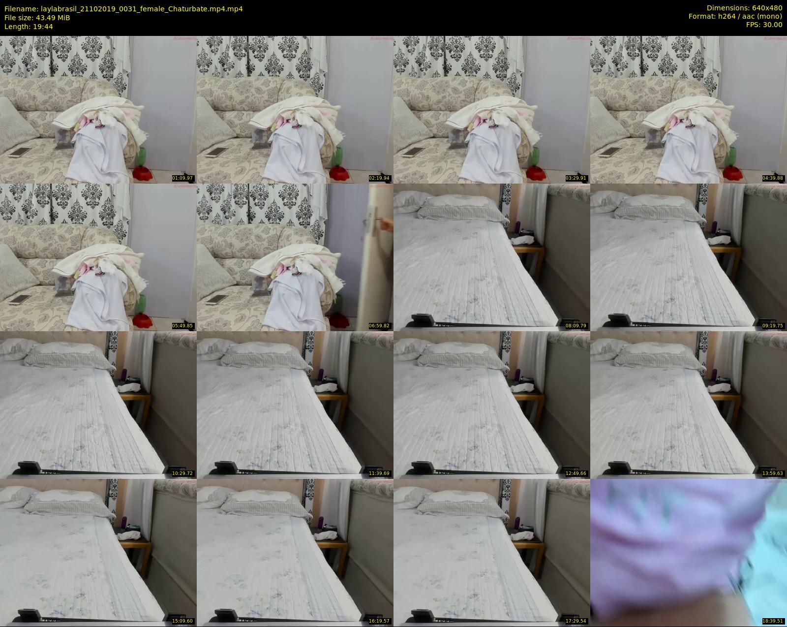 laylabrasil — 20 minute Chaturbate female cam show recording, 480p, Oct 21, 2019