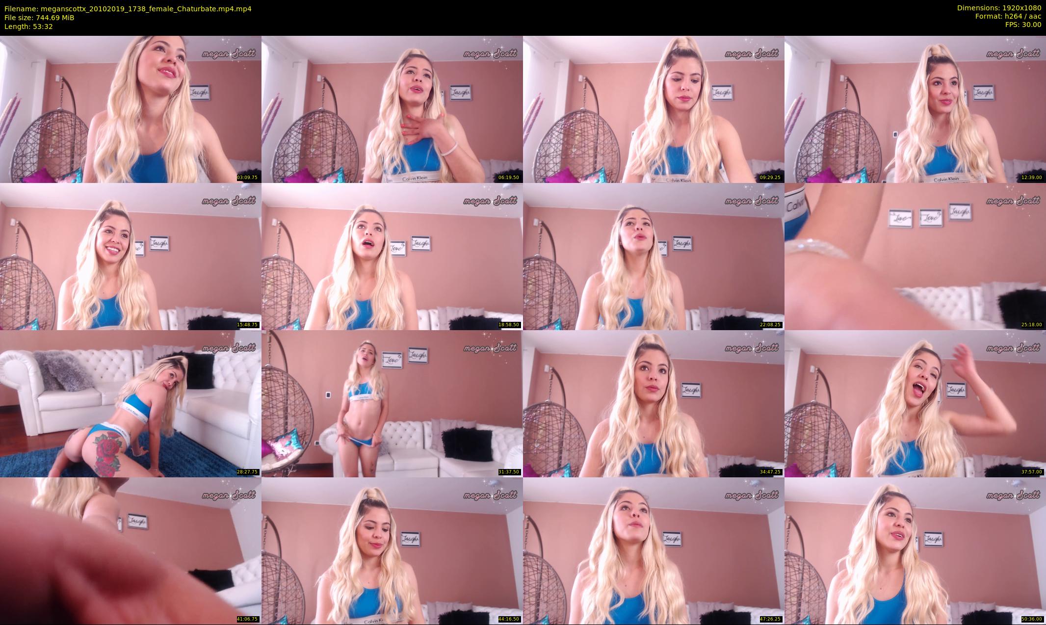 meganscottx — 54 minute Chaturbate female cam show recording, 1080p, Oct 20, 2019
