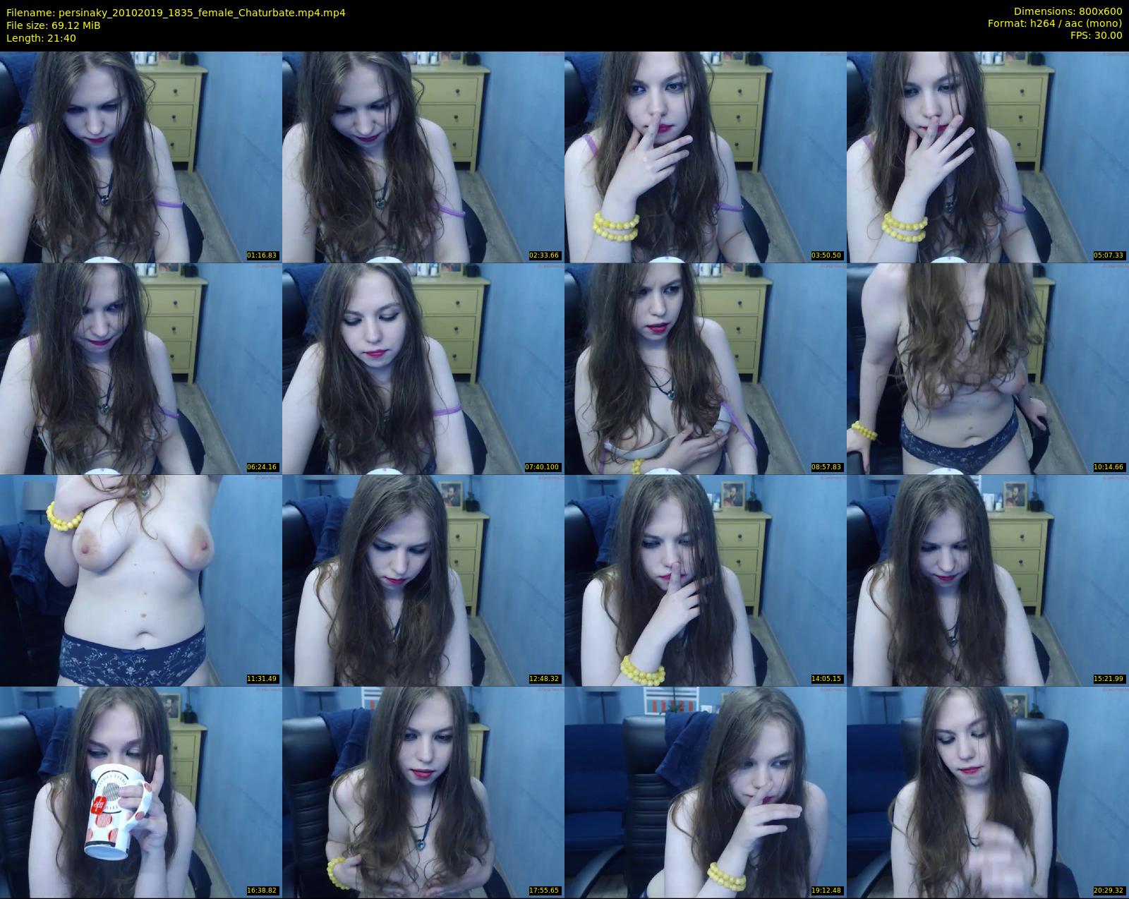 persinaky — 22 minute Chaturbate female cam show recording, 480p, Oct 20, 2019
