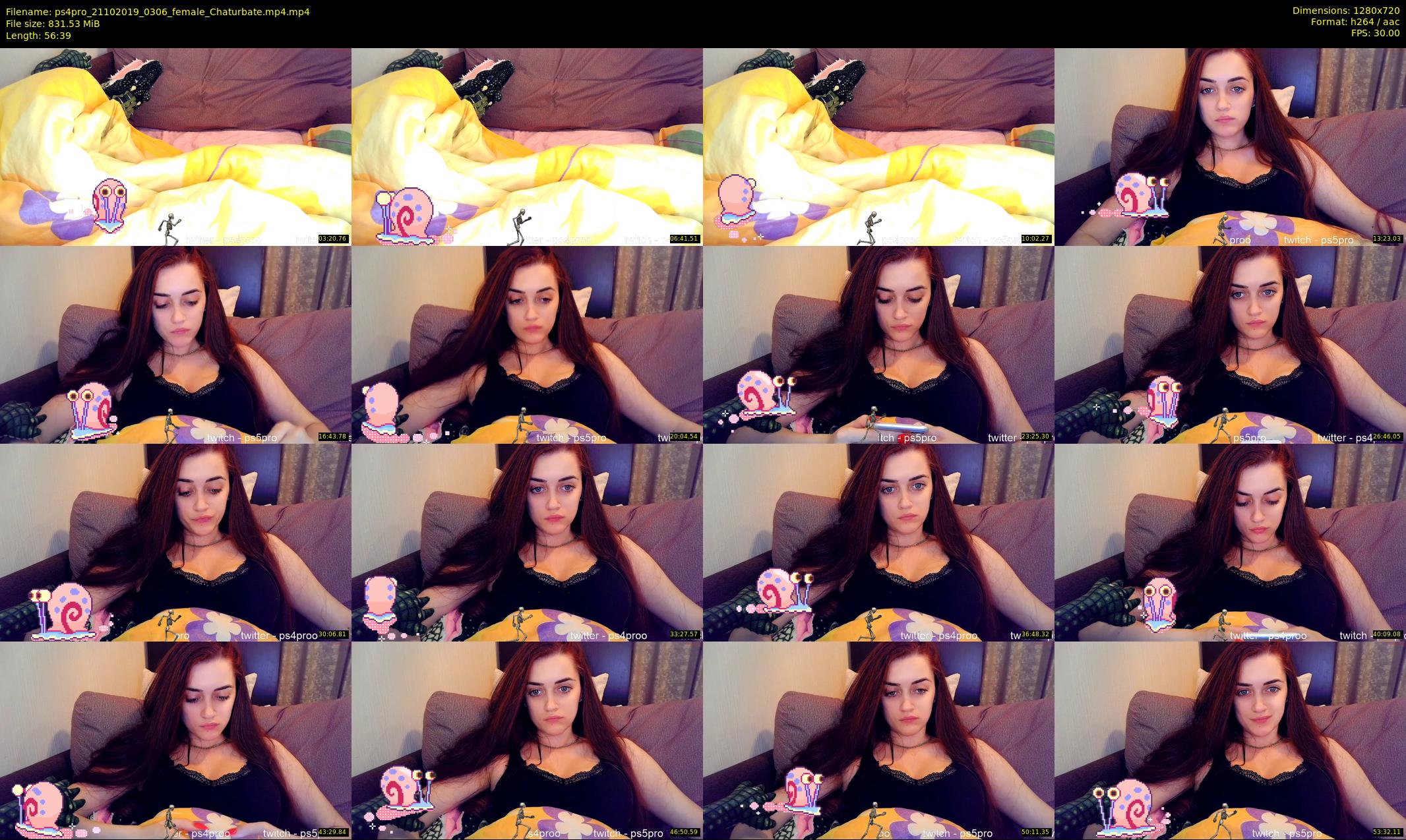 ps4pro — 57 minute Chaturbate female cam show recording, 720p, Oct 21, 2019