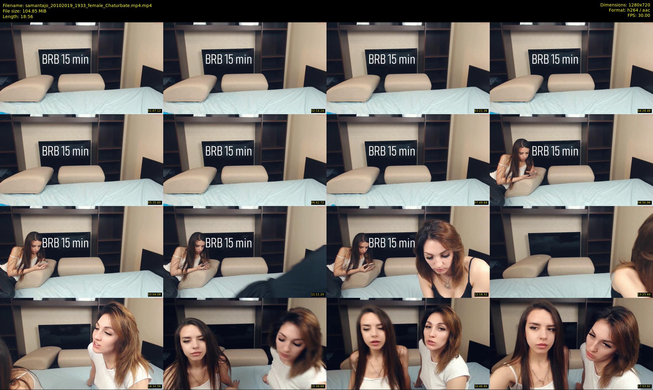 samantajo — 19 minute Chaturbate female cam show recording, 720p, Oct 20, 2019