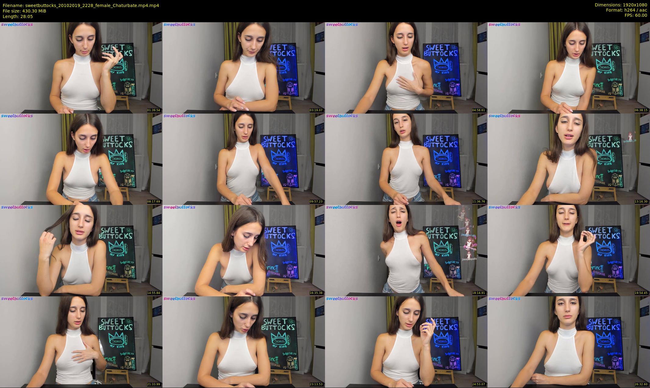 sweetbuttocks — 29 minute Chaturbate female cam show recording, 1080p, Oct 20, 2019