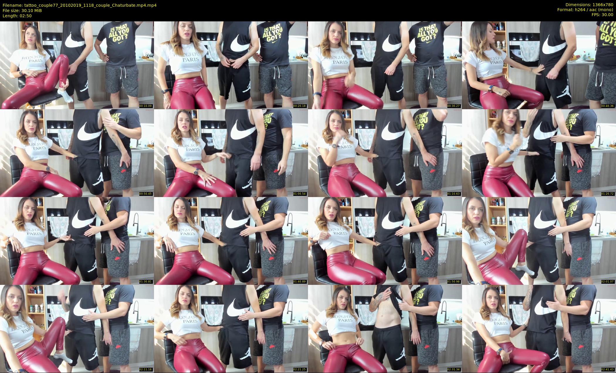 tattoo_couple77 — 3 minute Chaturbate couple cam show recording, 720p, Oct 20, 2019