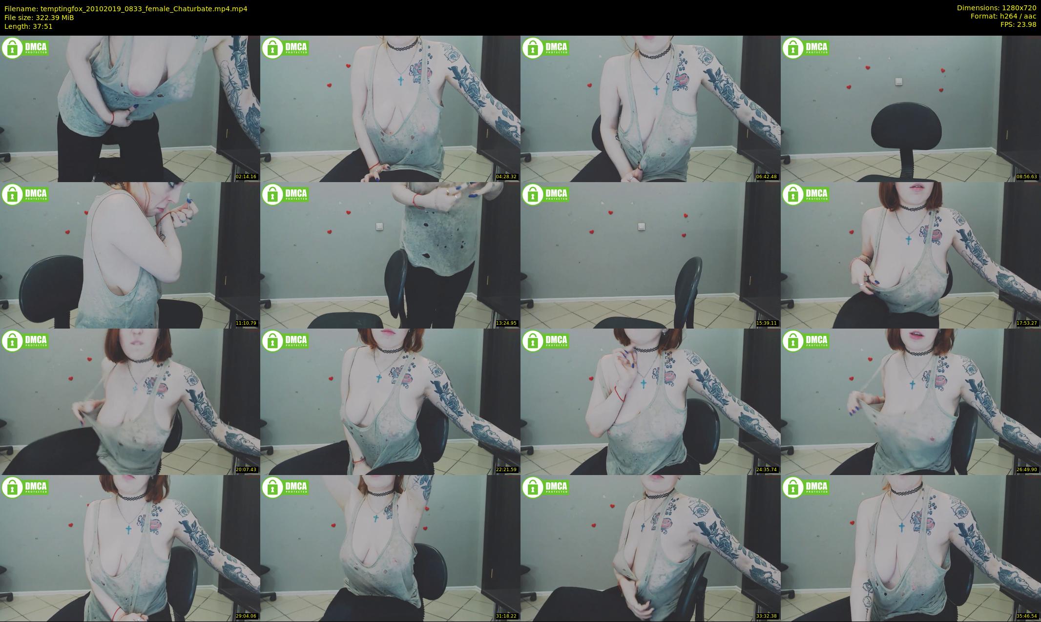 temptingfox — 38 minute Chaturbate female cam show recording, 720p, Oct 20, 2019