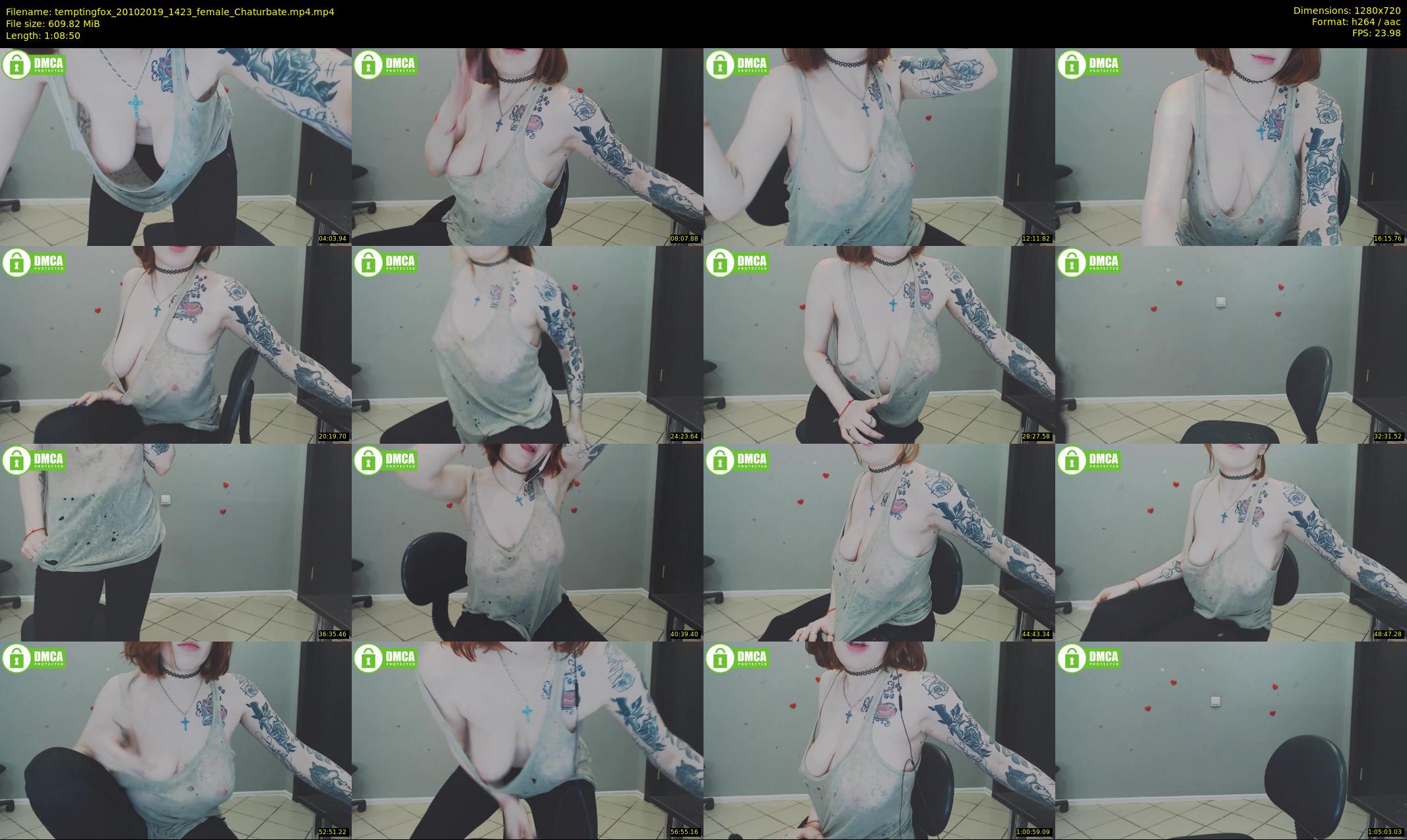 temptingfox — 69 minute Chaturbate female cam show recording, 720p, Oct 20, 2019