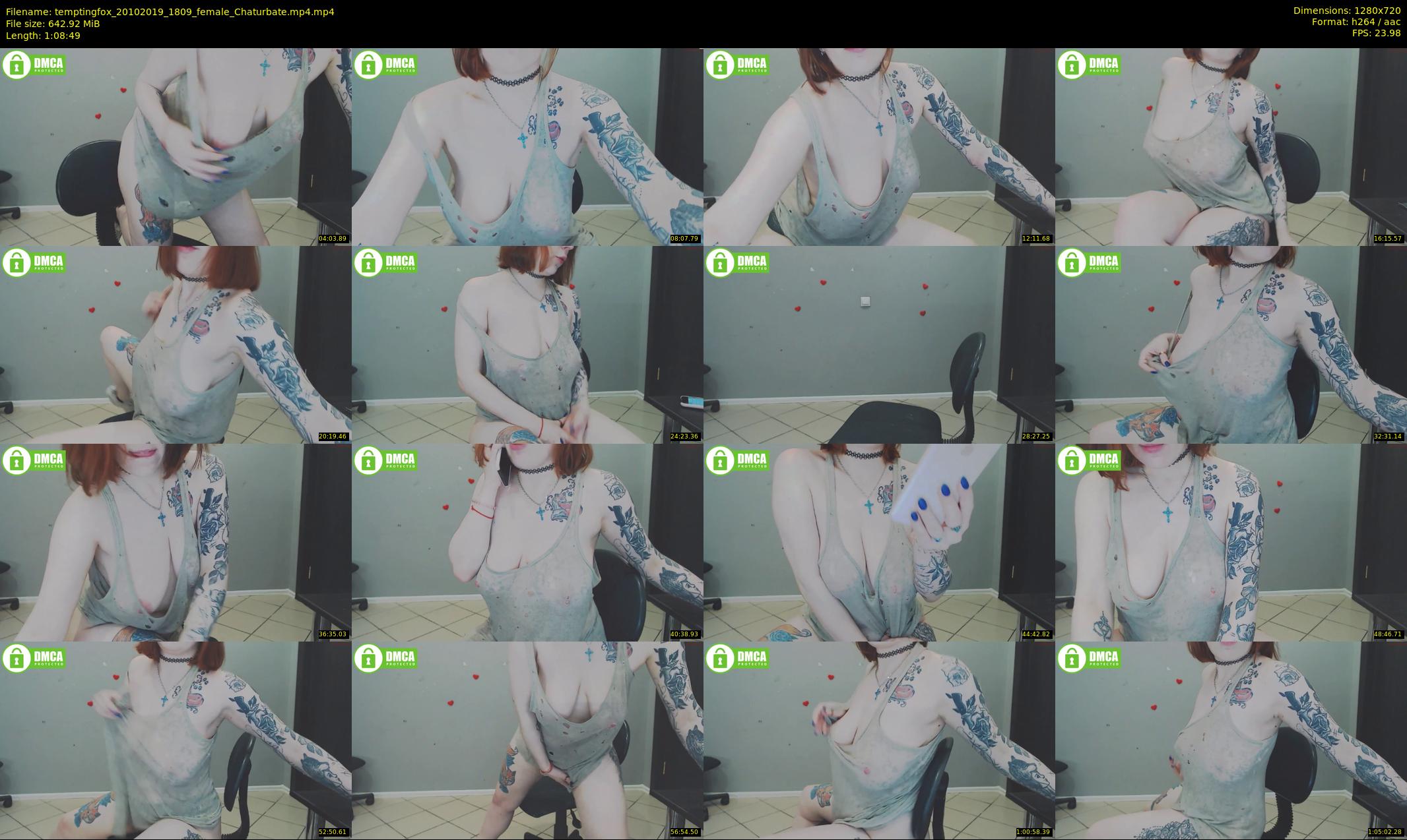 temptingfox — 69 minute Chaturbate female cam show recording, 720p, Oct 20, 2019