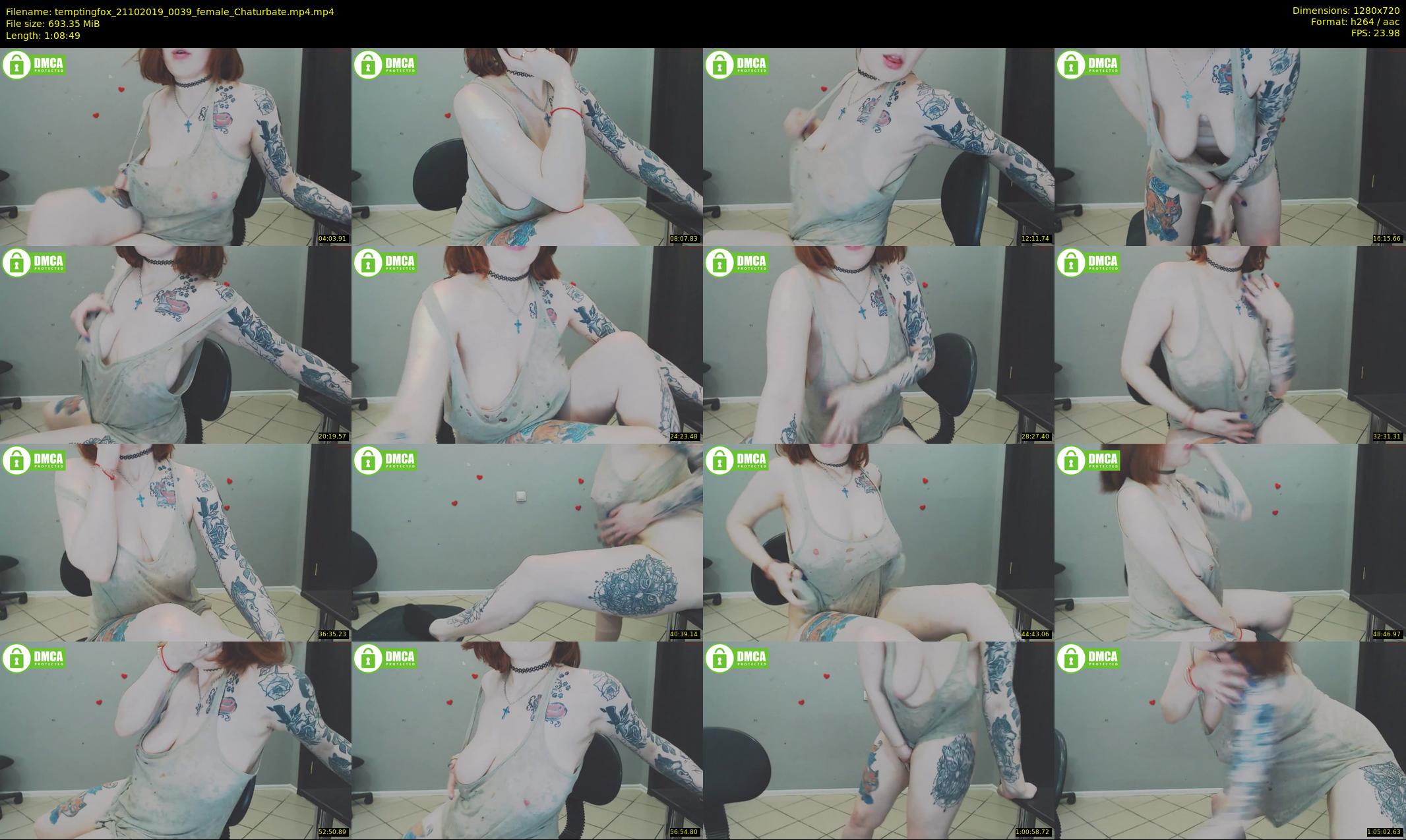 temptingfox — 69 minute Chaturbate female cam show recording, 720p, Oct 21, 2019