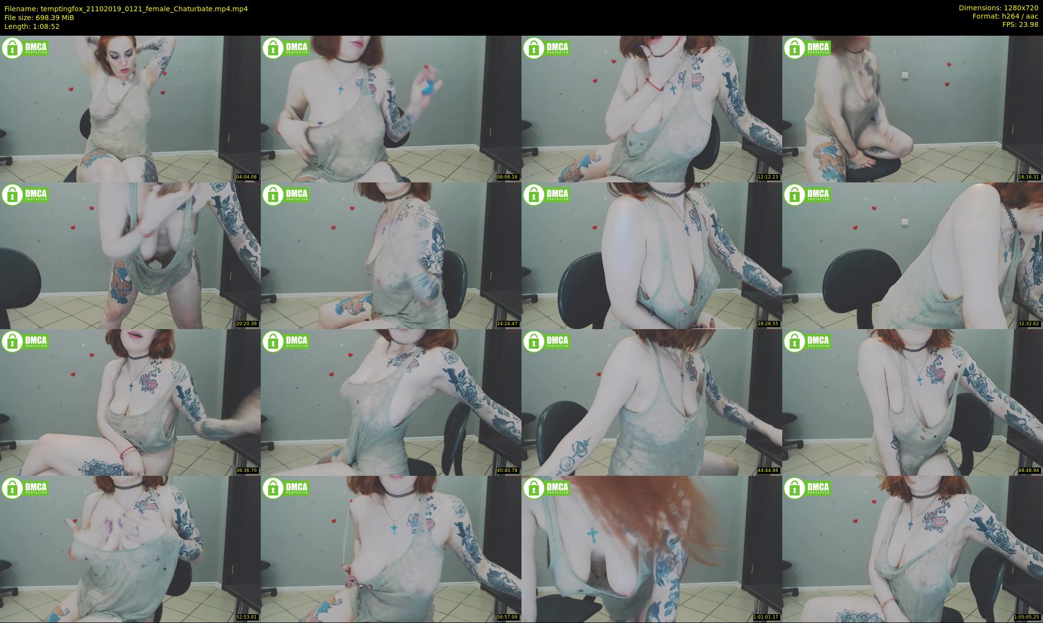 temptingfox — 69 minute Chaturbate female cam show recording, 720p, Oct 21, 2019