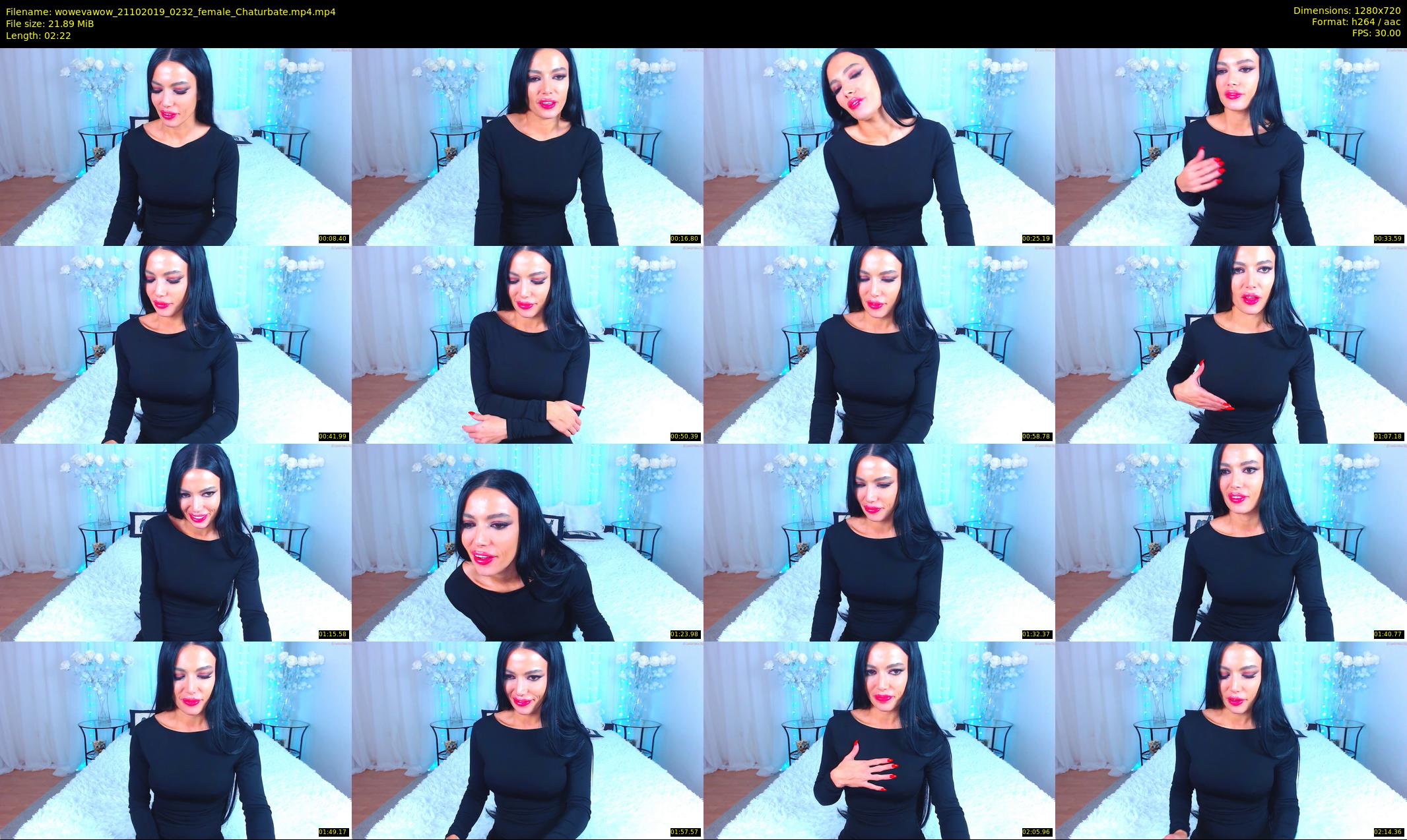 wowevawow — 3 minute Chaturbate female cam show recording, 720p, Oct 21, 2019