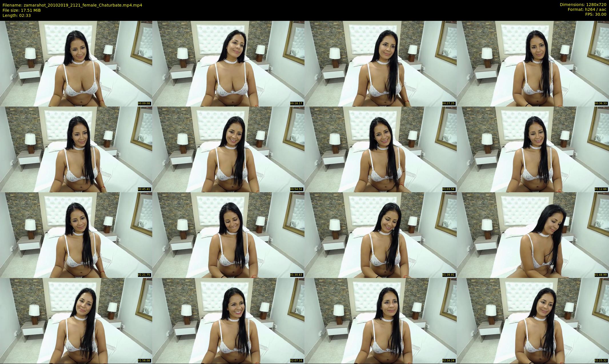 zamarahot — 3 minute Chaturbate female cam show recording, 720p, Oct 20, 2019