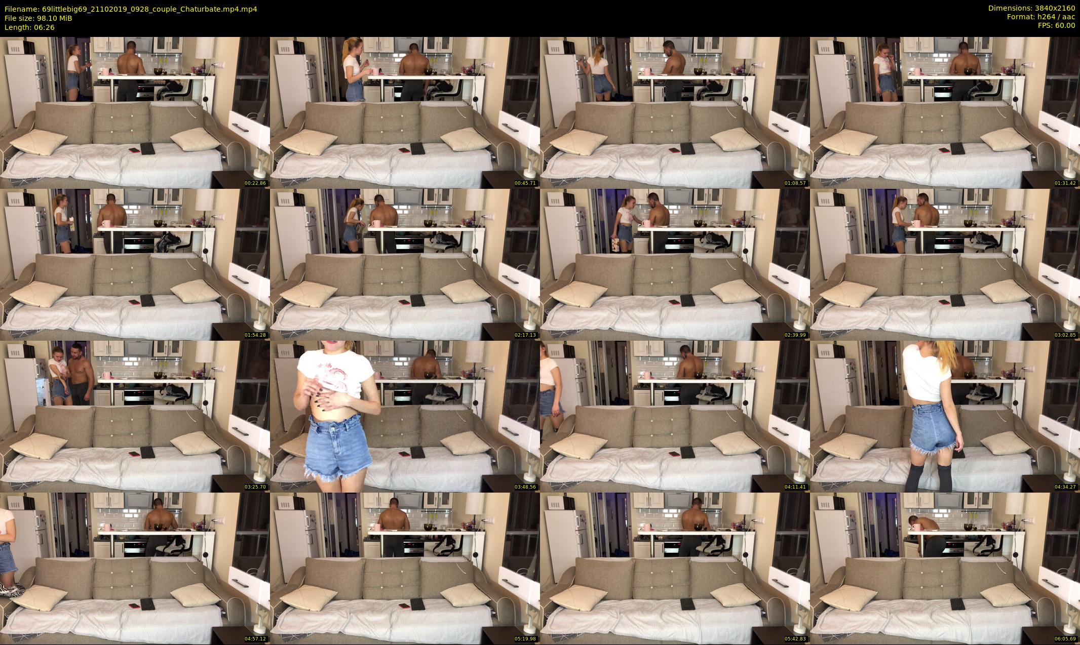 69littlebig69 — 7 minute Chaturbate couple cam show recording, 4K, Oct 21, 2019