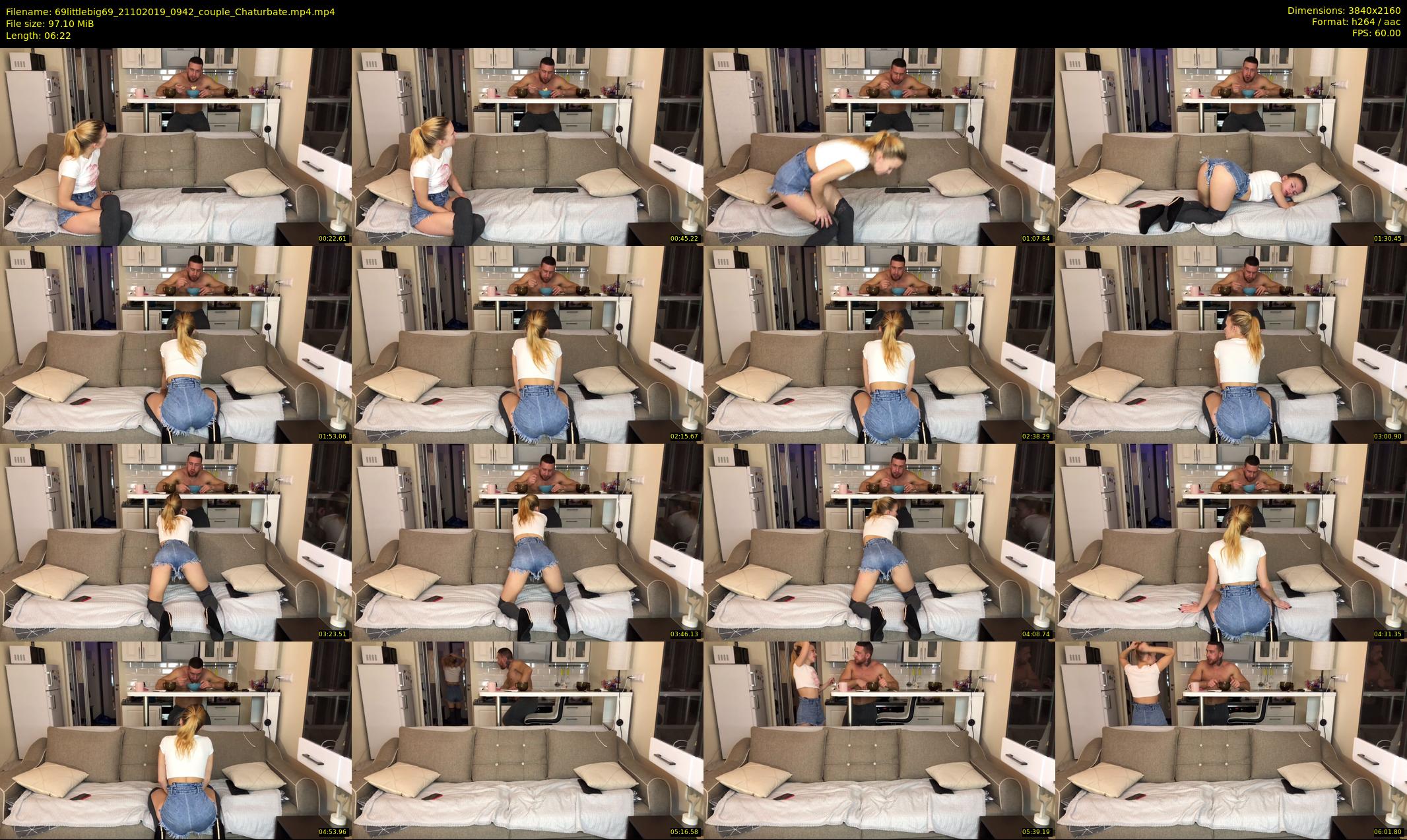 69littlebig69 — 7 minute Chaturbate couple cam show recording, 4K, Oct 21, 2019