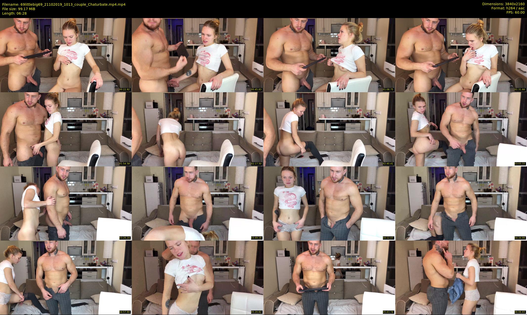 69littlebig69 — 7 minute Chaturbate couple cam show recording, 4K, Oct 21, 2019