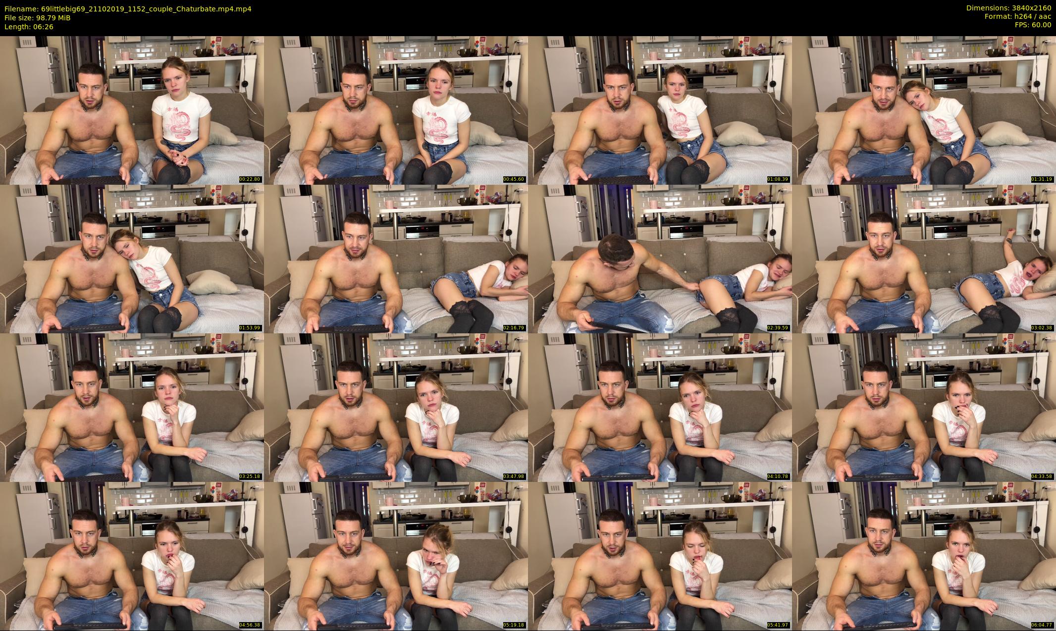 69littlebig69 — 7 minute Chaturbate couple cam show recording, 4K, Oct 21, 2019