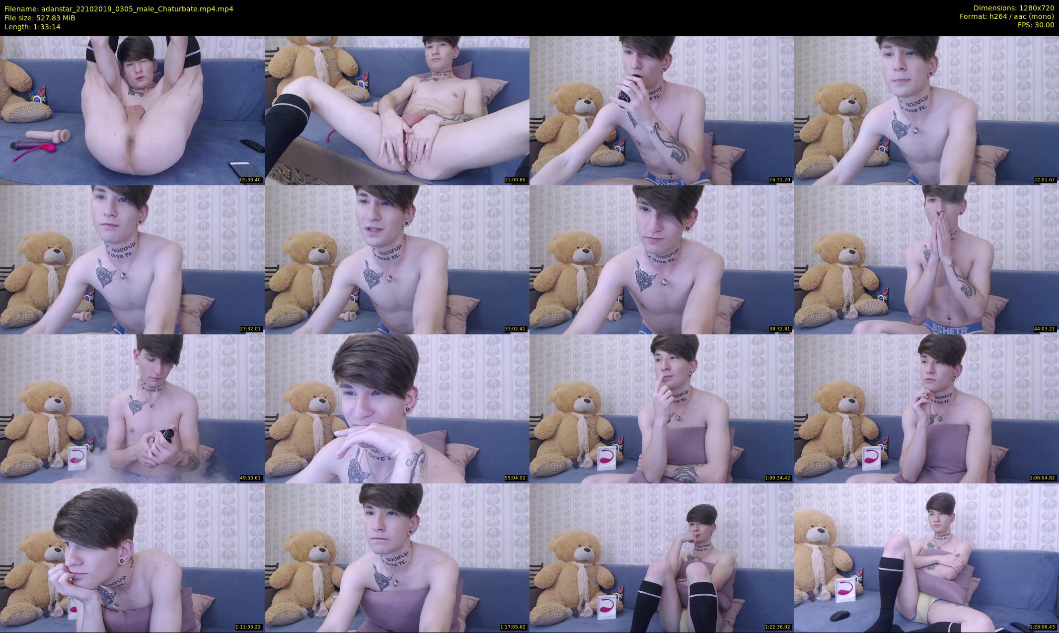 adanstar — 94 minute Chaturbate male cam show recording, 720p, Oct 22, 2019