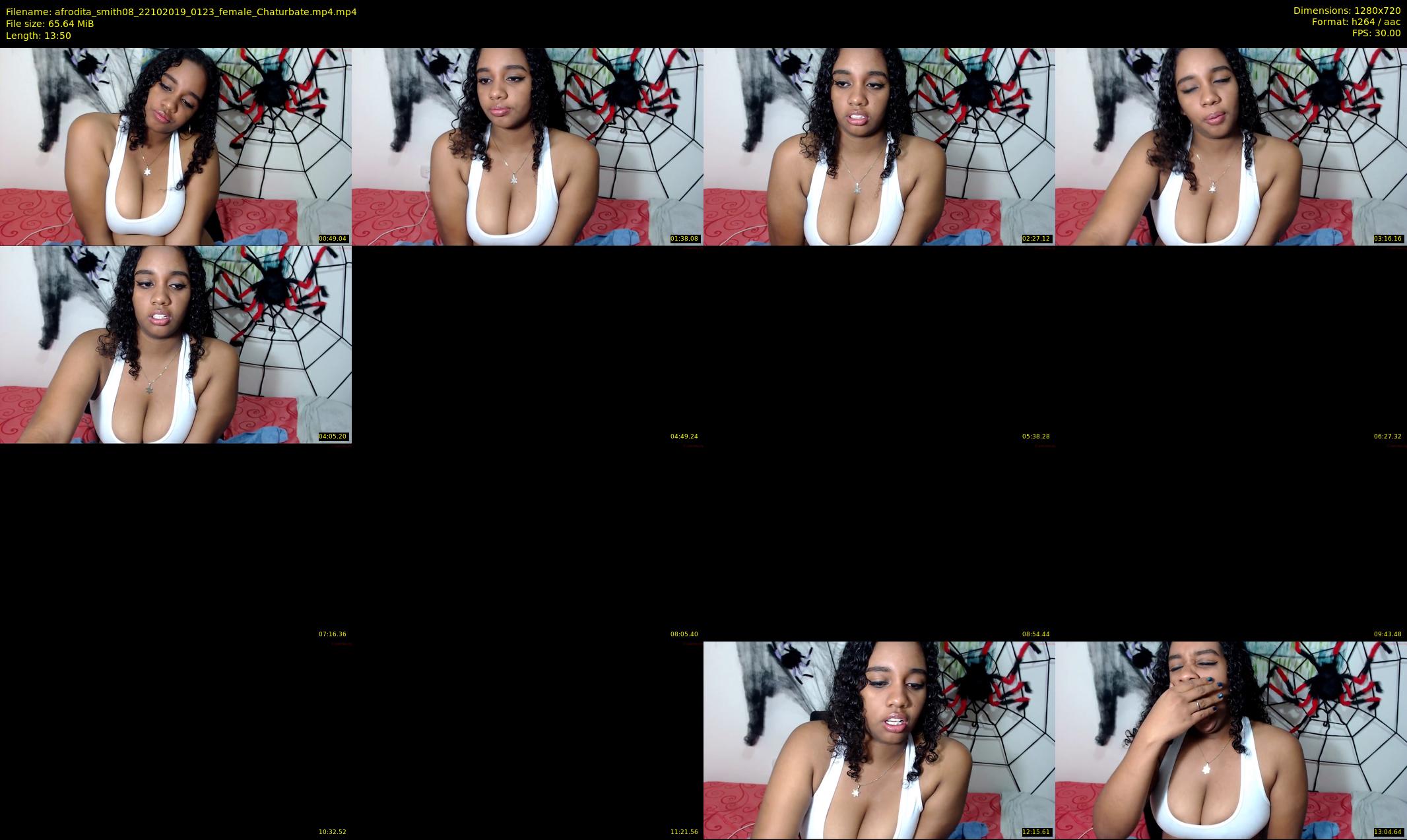 afrodita_smith08 — 14 minute Chaturbate female cam show recording, 720p, Oct 22, 2019