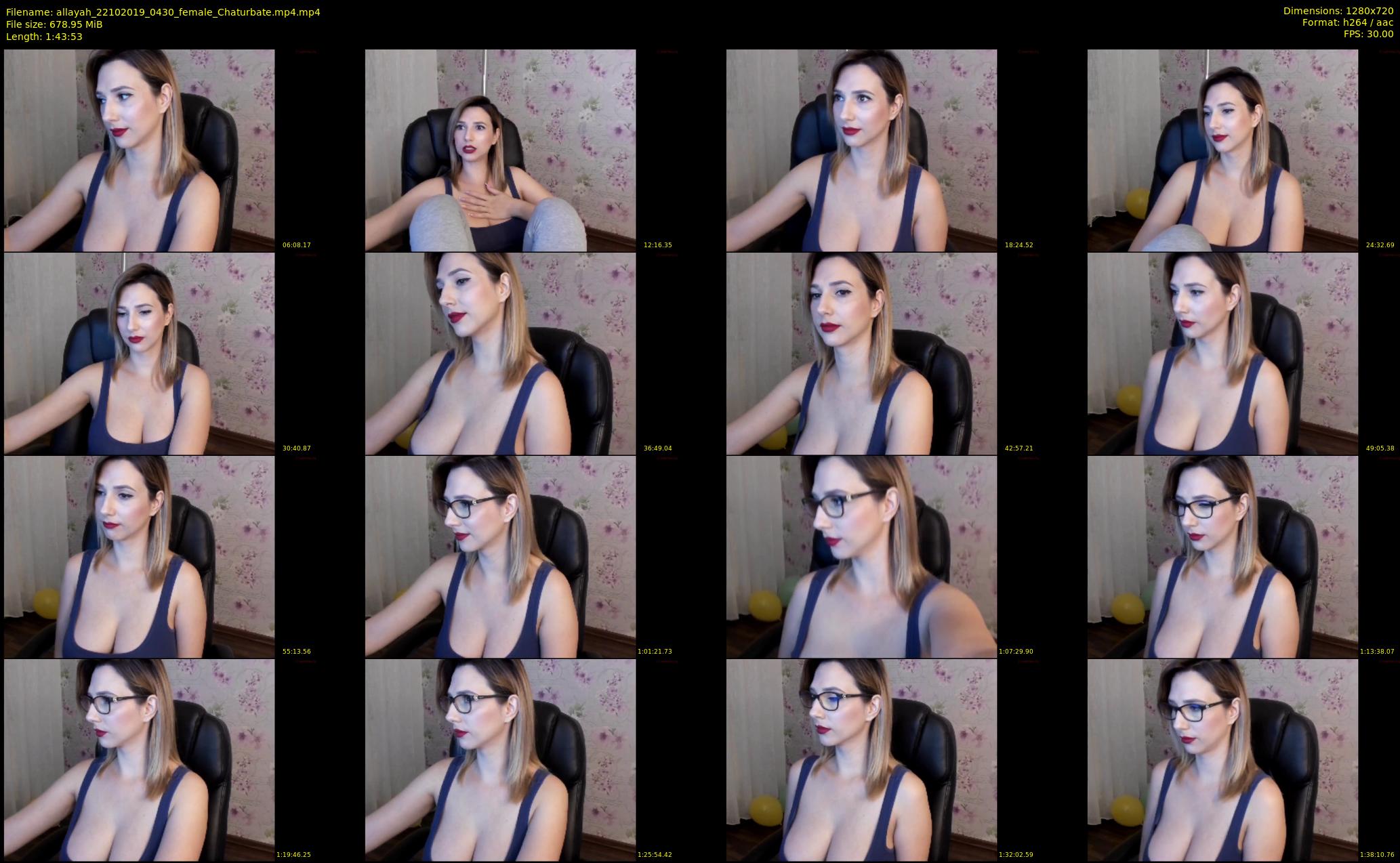 allayah — 104 minute Chaturbate female cam show recording, 720p, Oct 22, 2019