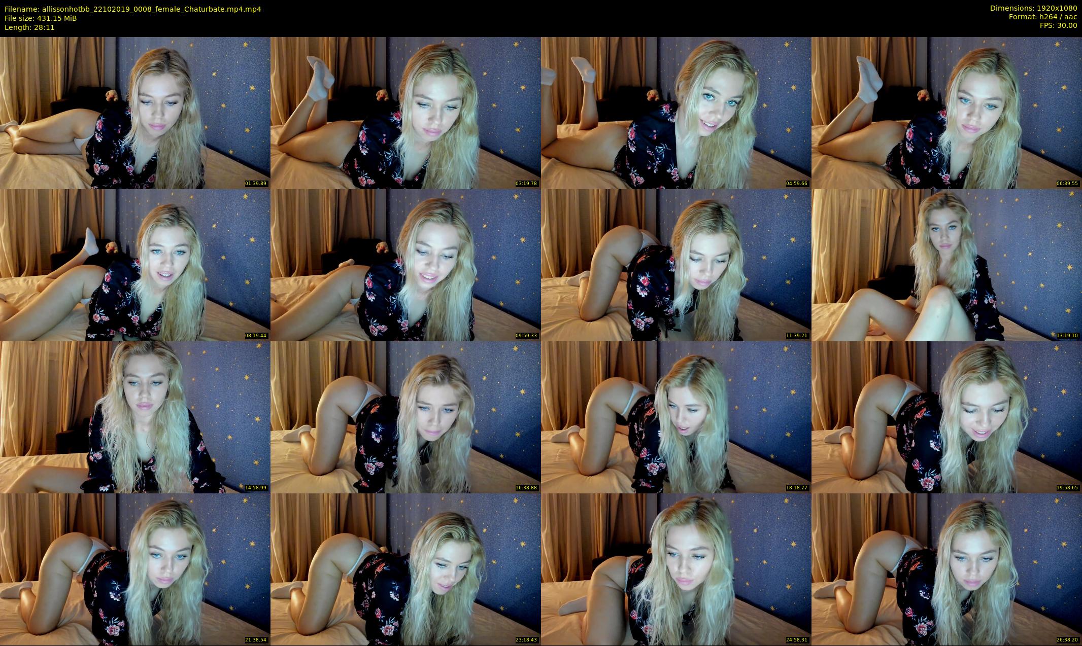 allissonhotbb — 29 minute Chaturbate female cam show recording, 1080p, Oct 22, 2019