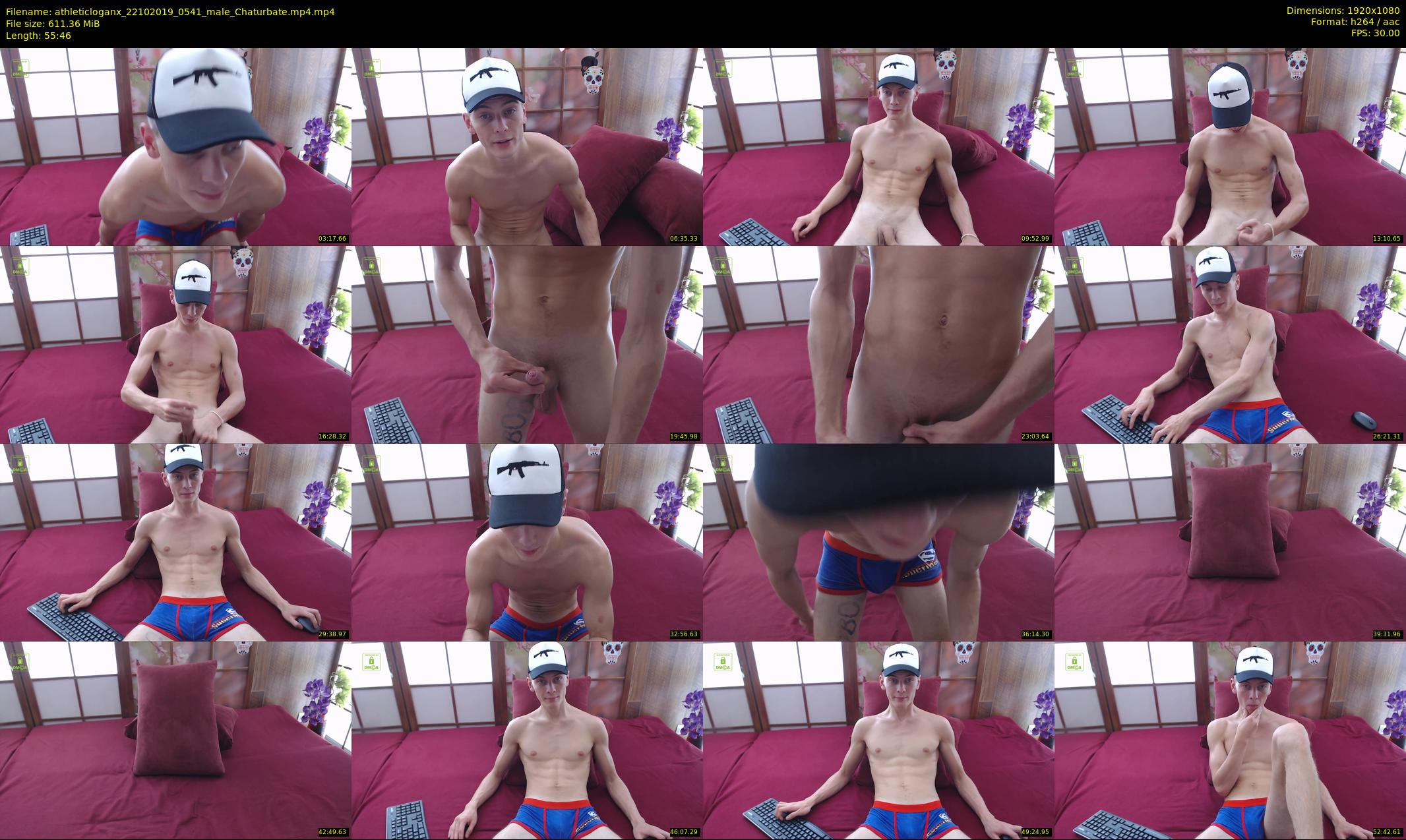 athleticloganx — 56 minute Chaturbate male cam show recording, 1080p, Oct 22, 2019