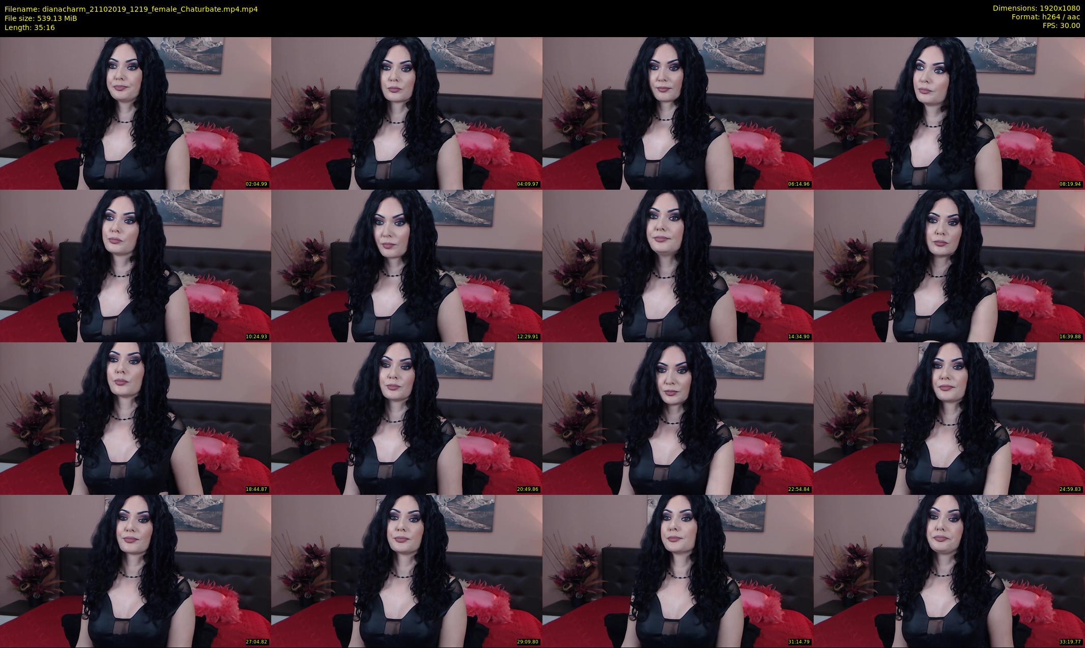 dianacharm — 36 minute Chaturbate female cam show recording, 1080p, Oct 21, 2019
