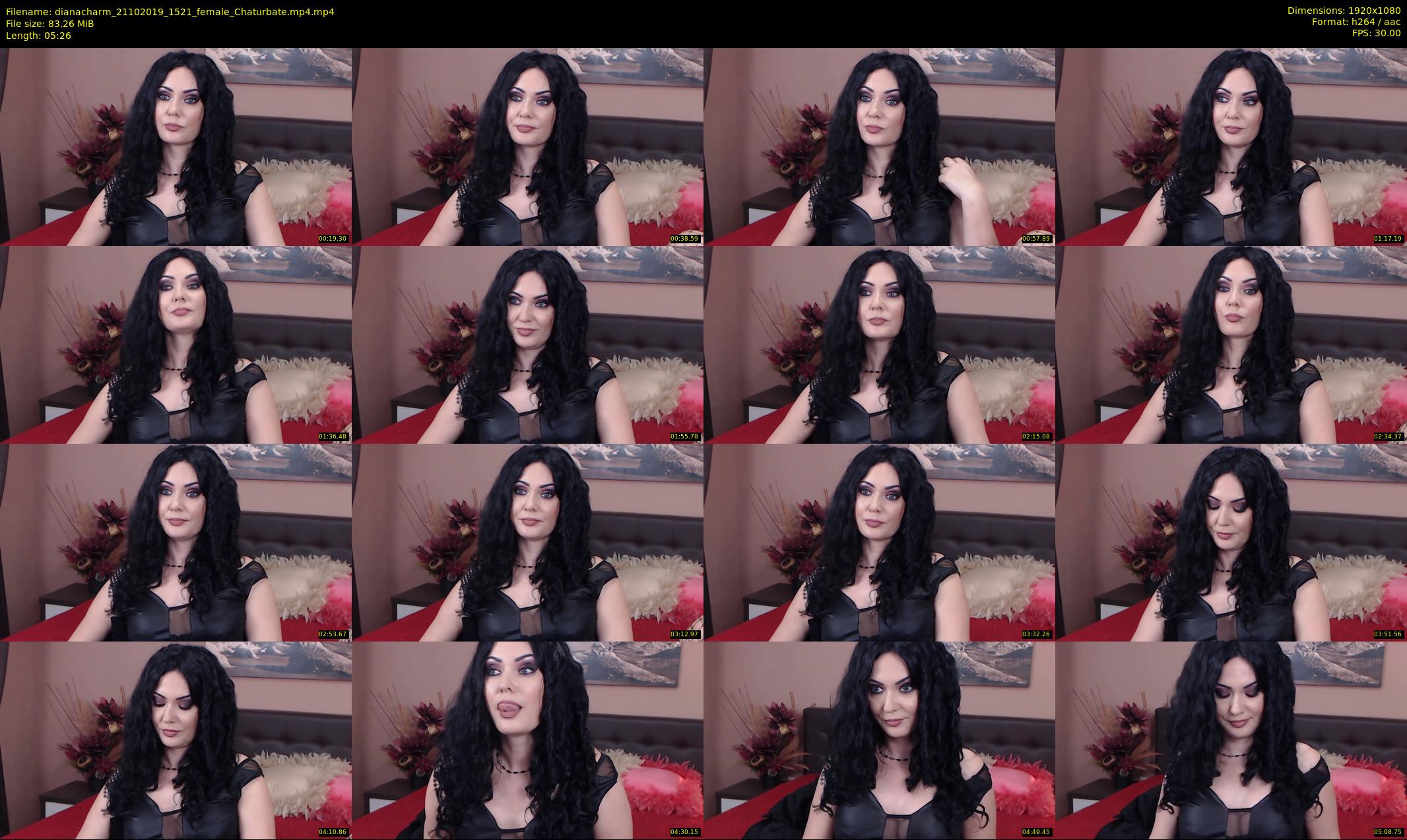 dianacharm — 6 minute Chaturbate female cam show recording, 1080p, Oct 21, 2019