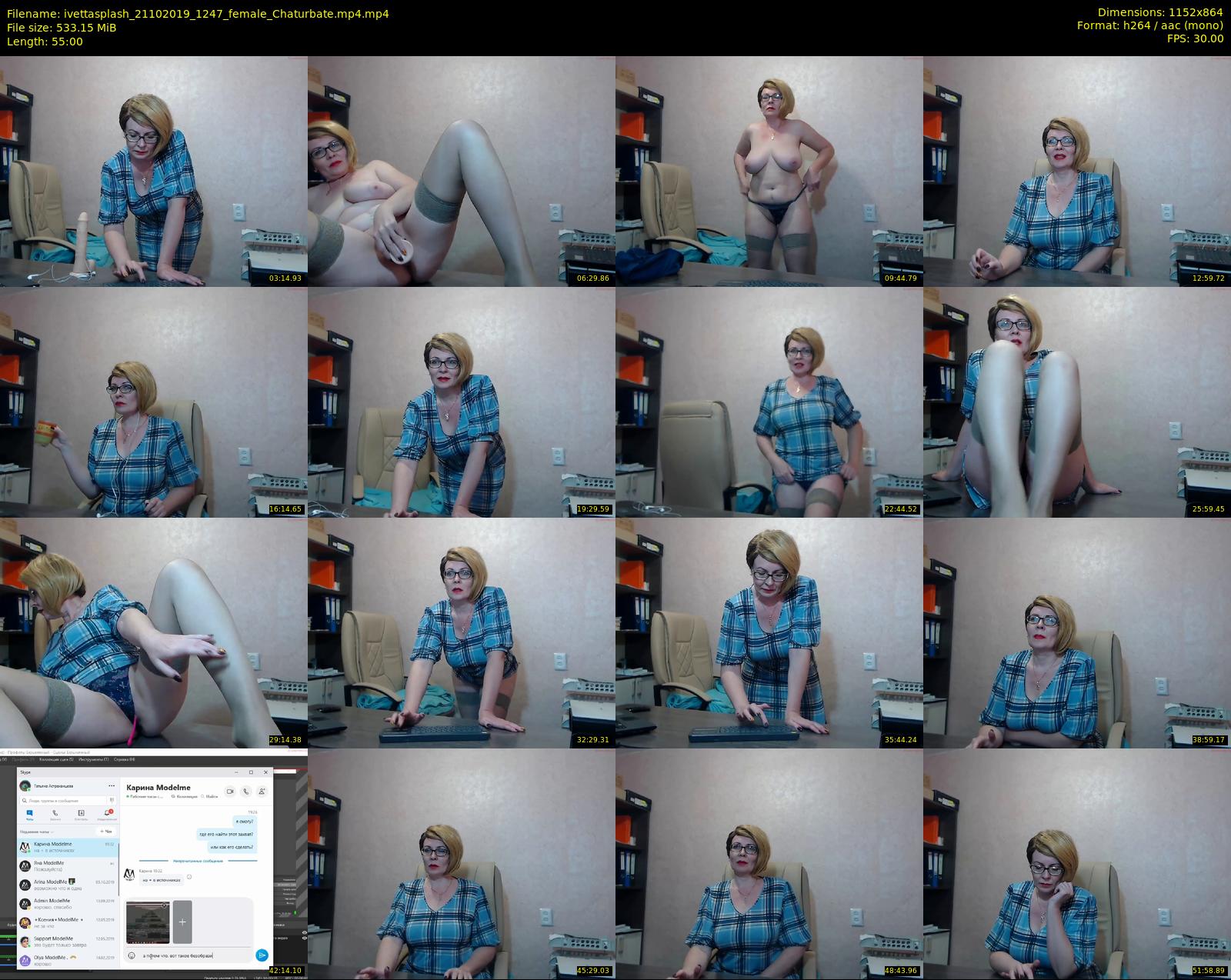 ivettasplash — 55 minute Chaturbate female cam show recording, 720p, Oct 21, 2019