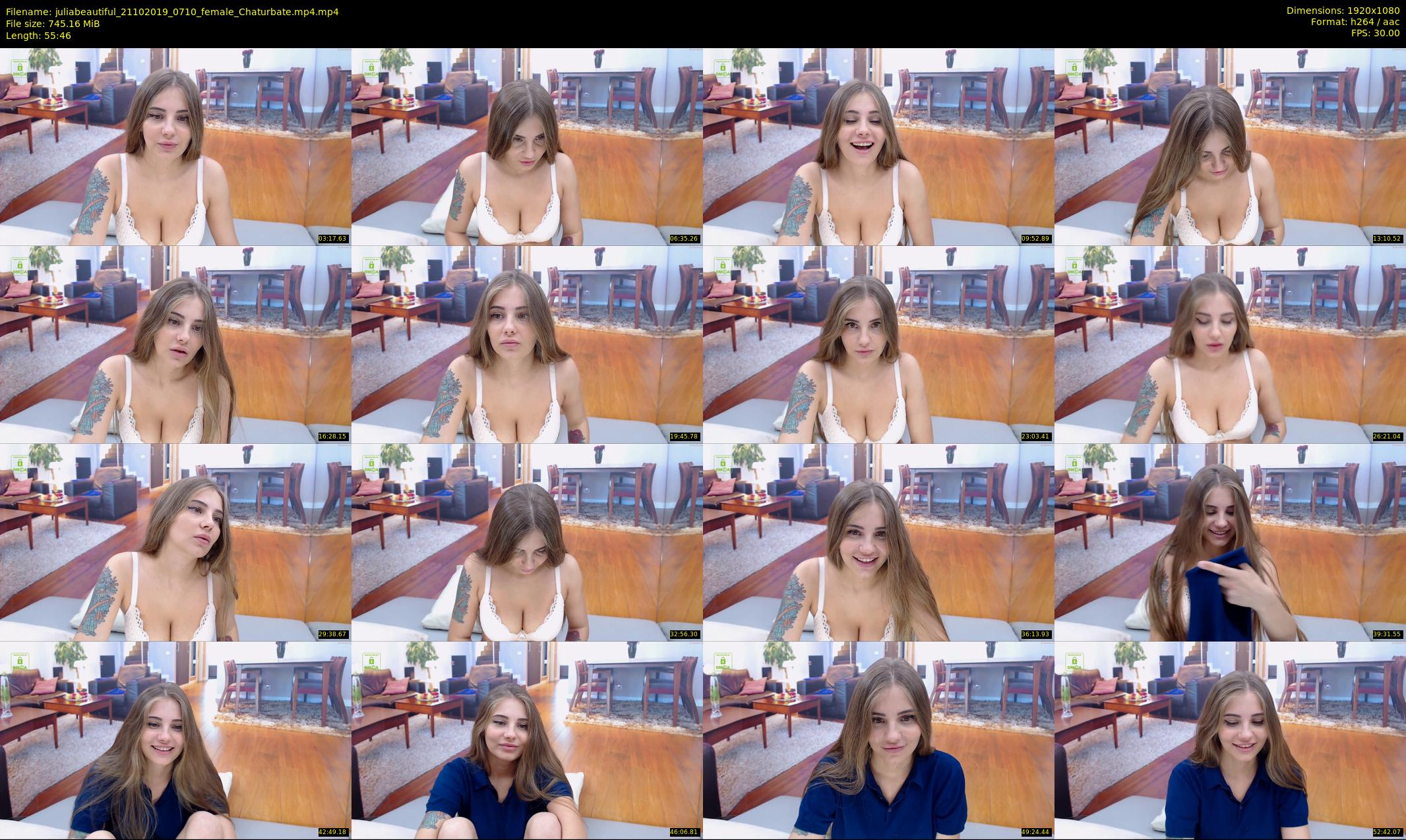 juliabeautiful — 56 minute Chaturbate female cam show recording, 1080p, Oct 21, 2019