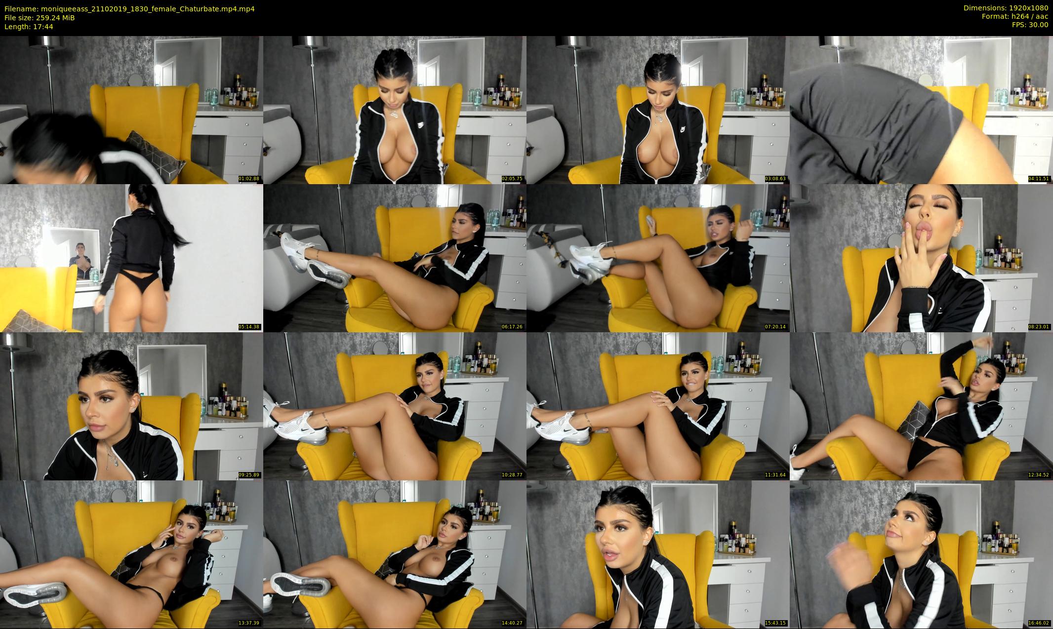 moniqueeass — 18 minute Chaturbate female cam show recording, 1080p, Oct 21, 2019