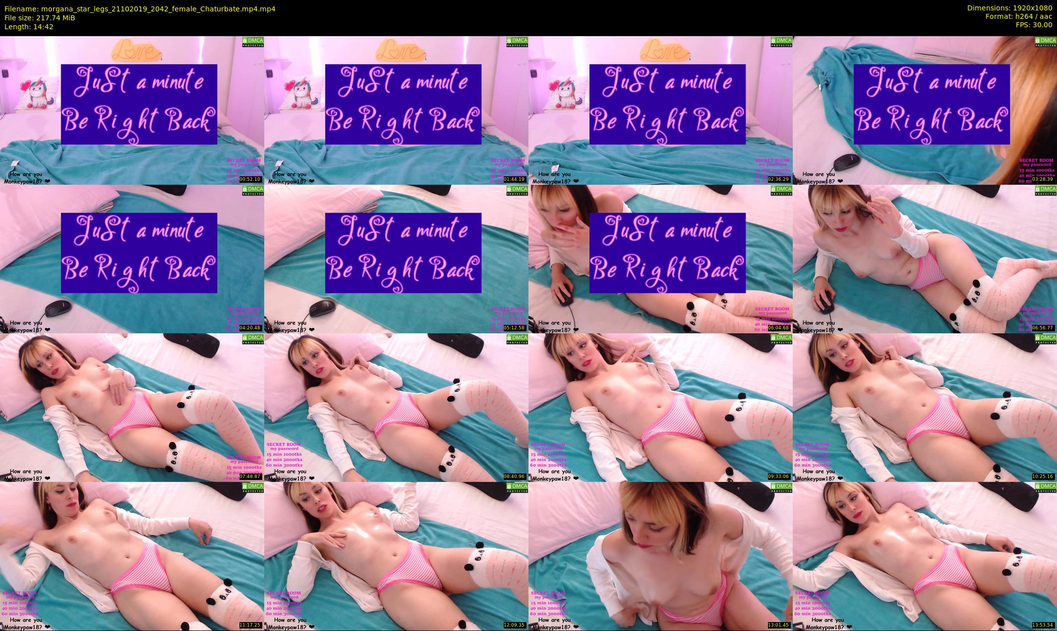 morgana_star_legs — 15 minute Chaturbate female cam show recording, 1080p, Oct 21, 2019