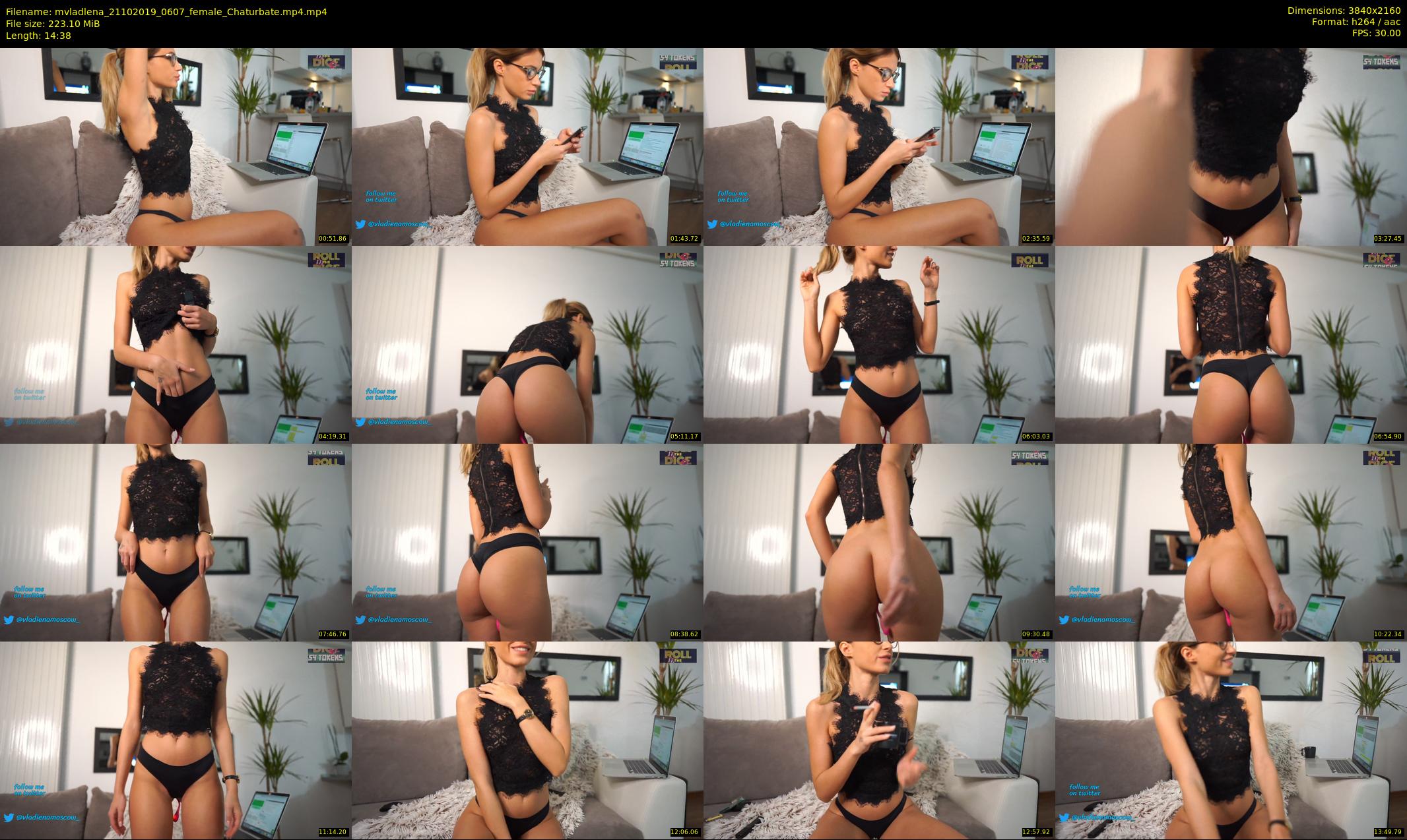 mvladlena — 15 minute Chaturbate female cam show recording, 4K, Oct 21, 2019