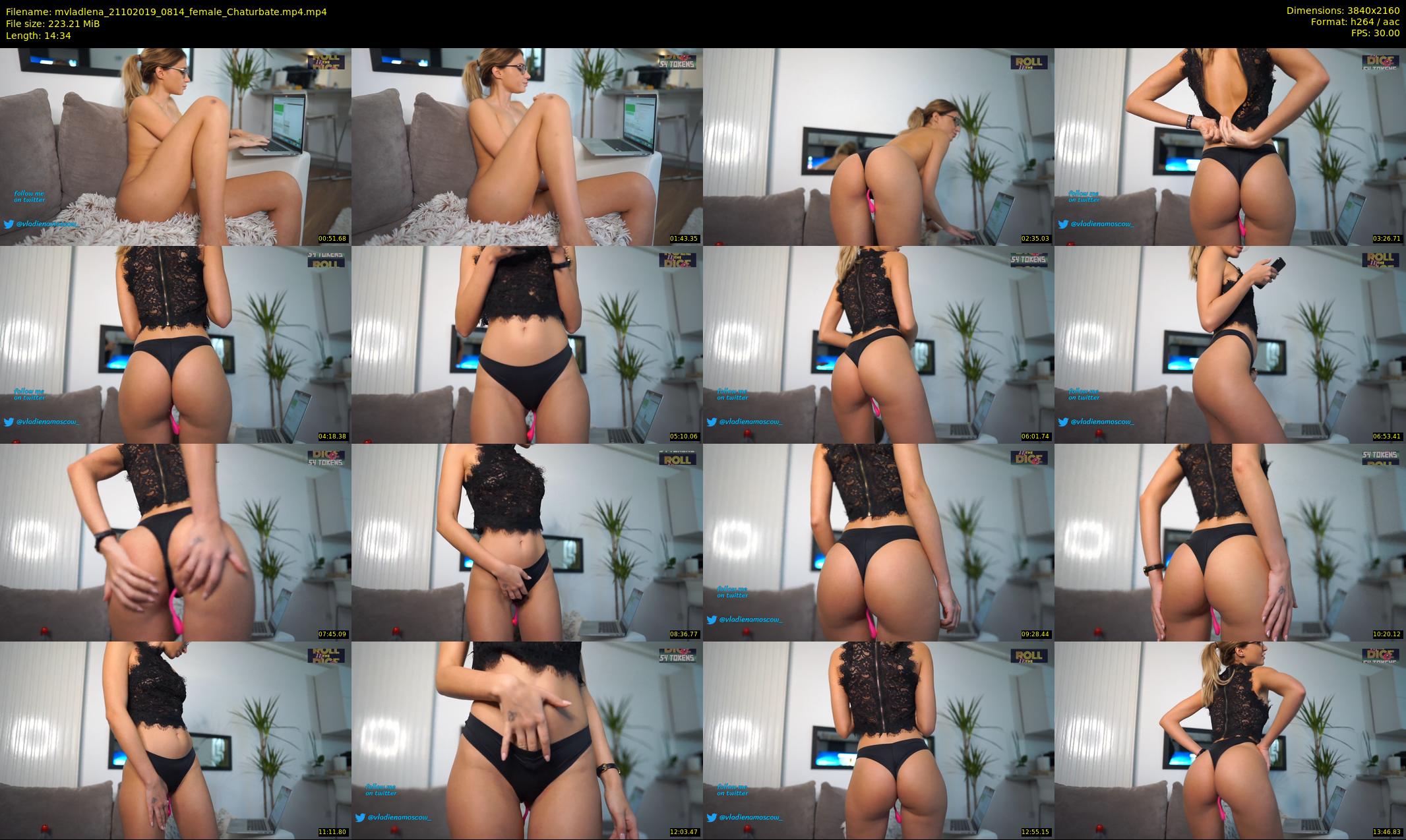 mvladlena — 15 minute Chaturbate female cam show recording, 4K, Oct 21, 2019