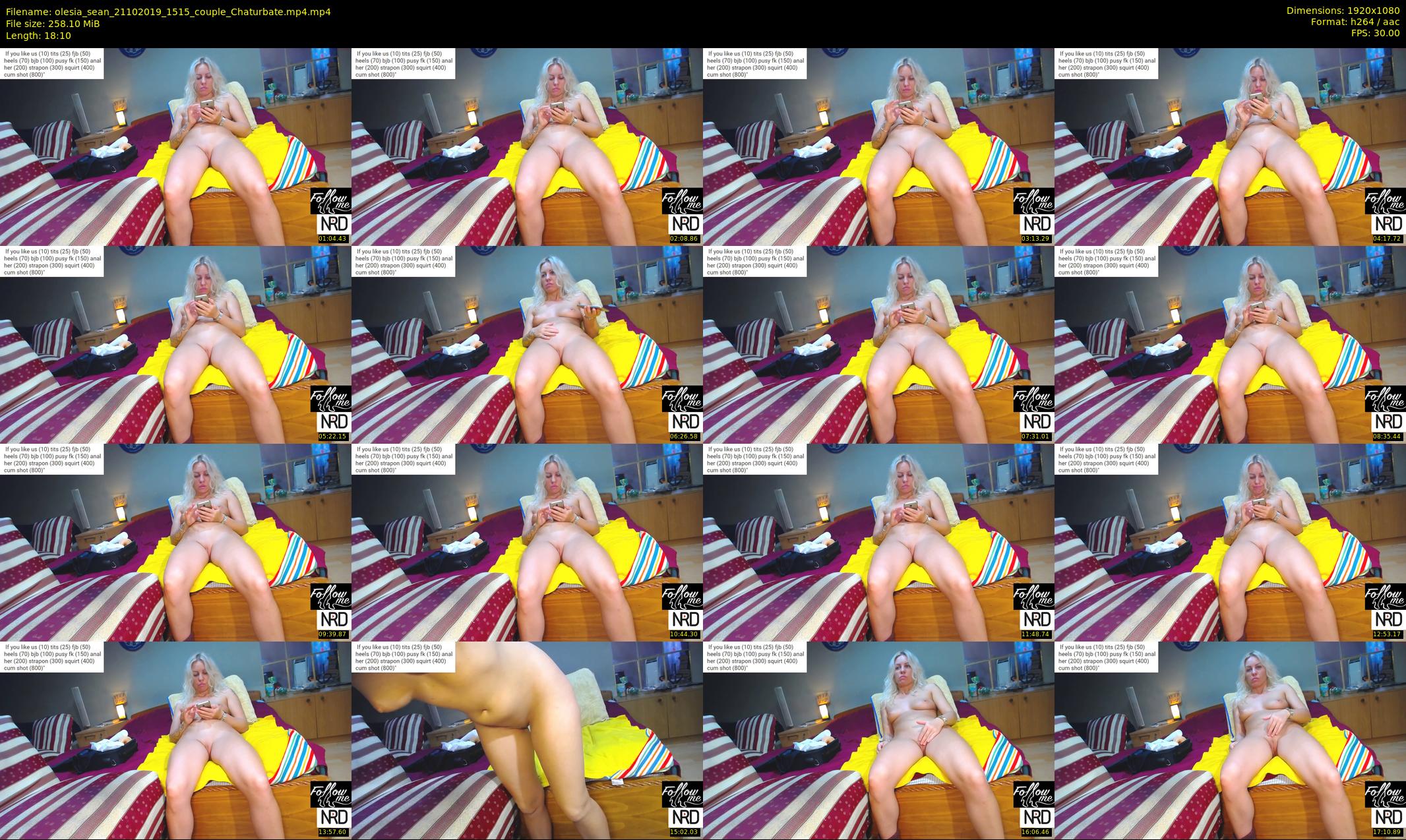olesia_sean — 19 minute Chaturbate couple cam show recording, 1080p, Oct 21, 2019