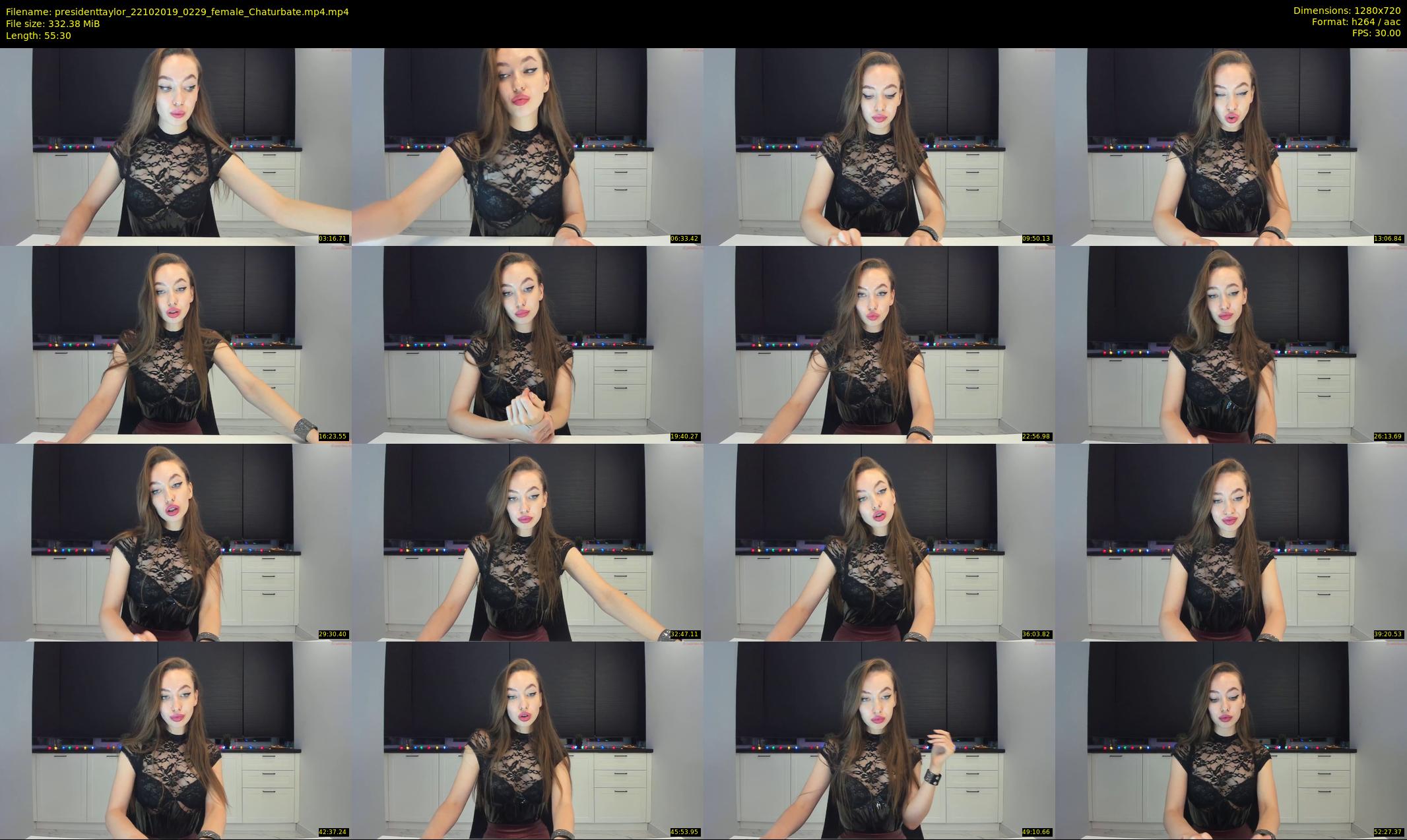 presidenttaylor — 56 minute Chaturbate female cam show recording, 720p, Oct 22, 2019
