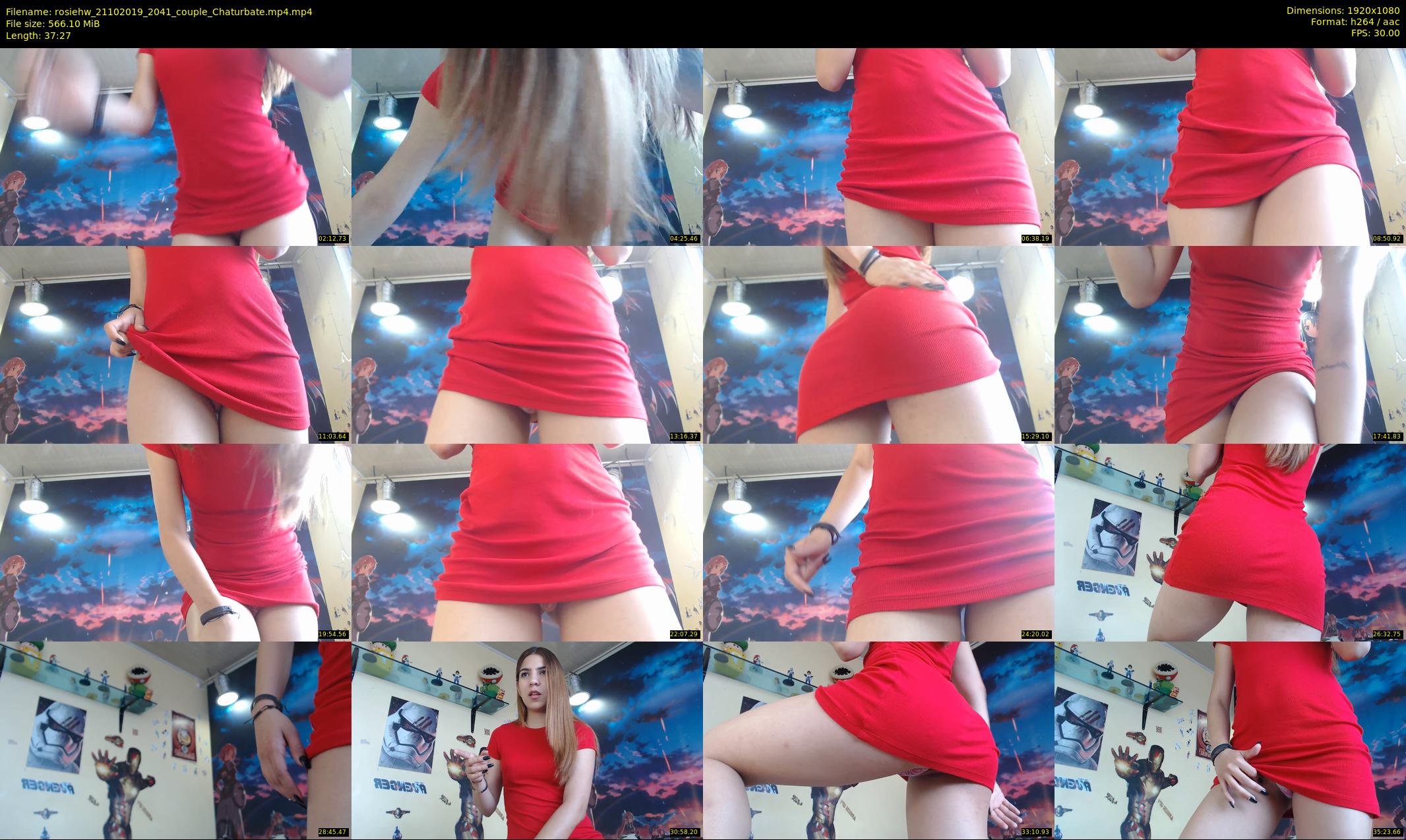 rosiehw — 38 minute Chaturbate couple cam show recording, 1080p, Oct 21, 2019