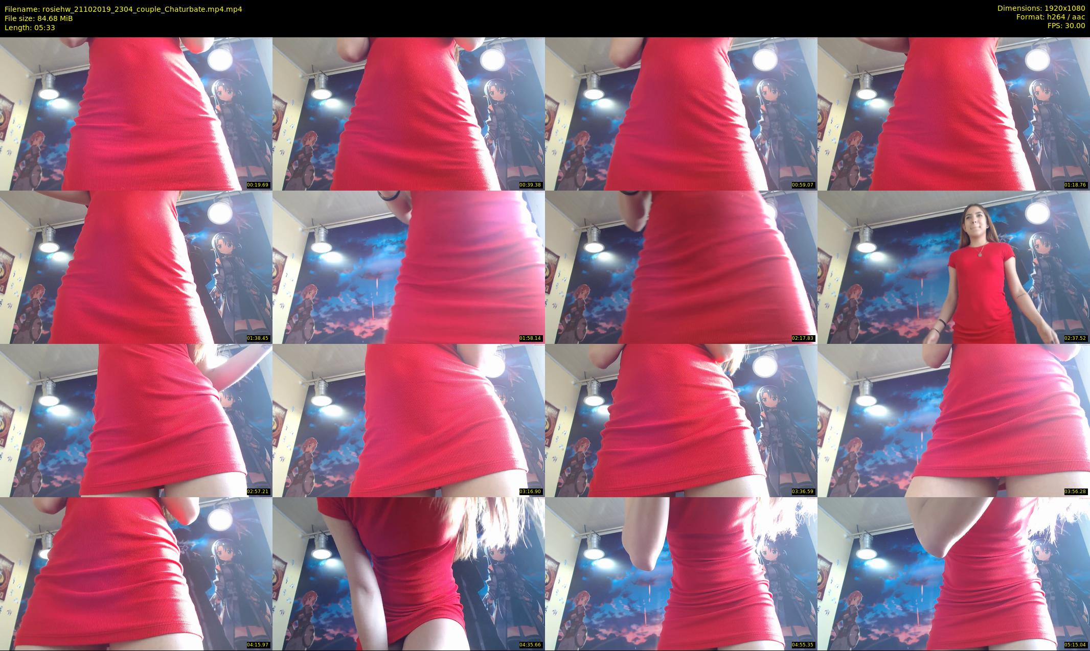 rosiehw — 6 minute Chaturbate couple cam show recording, 1080p, Oct 21, 2019