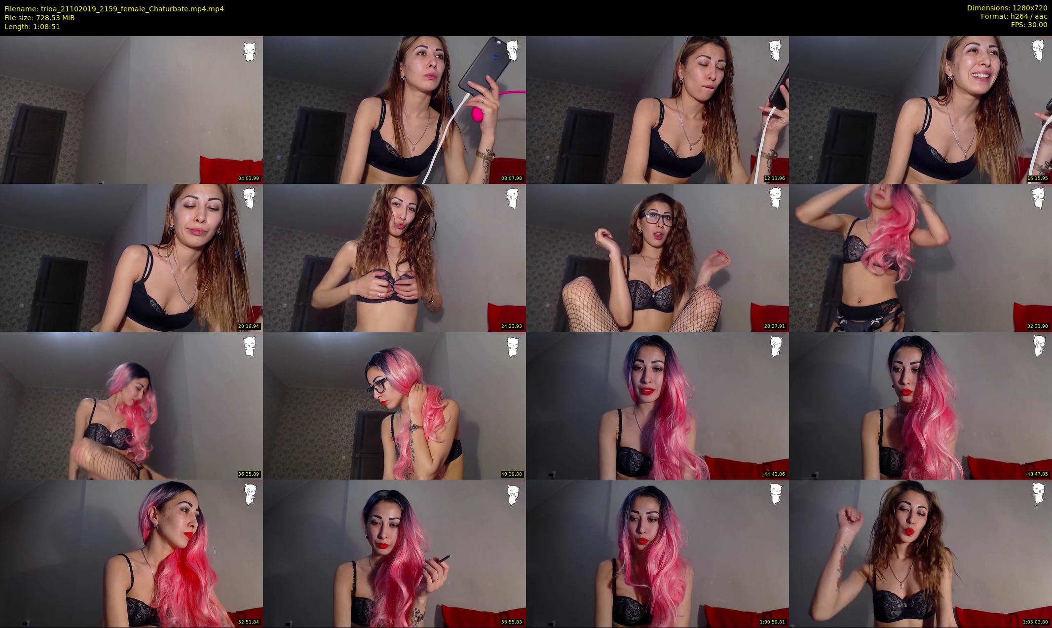 trioa — 69 minute Chaturbate couple cam show recording, 720p, Oct 21, 2019