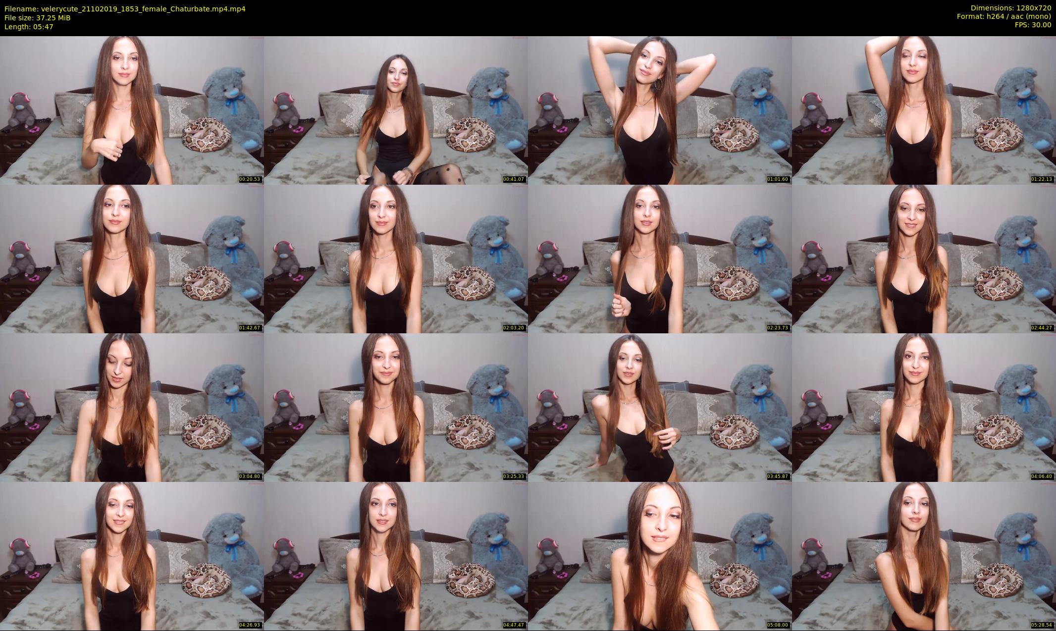 velerycute — 6 minute Chaturbate female cam show recording, 720p, Oct 21, 2019