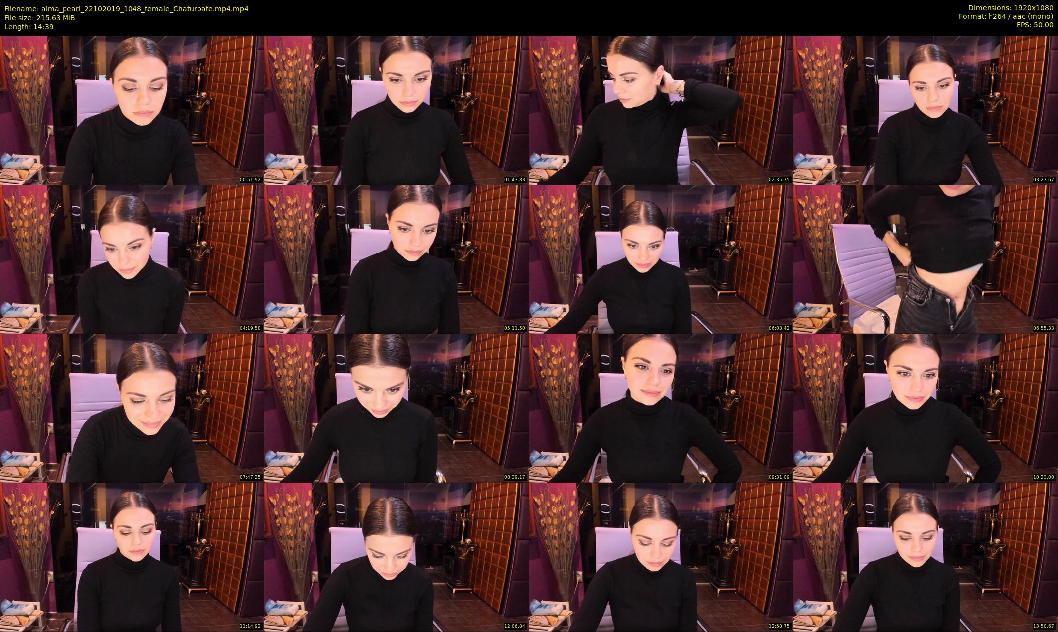 alma_pearl — 15 minute Chaturbate female cam show recording, 1080p, Oct 22, 2019