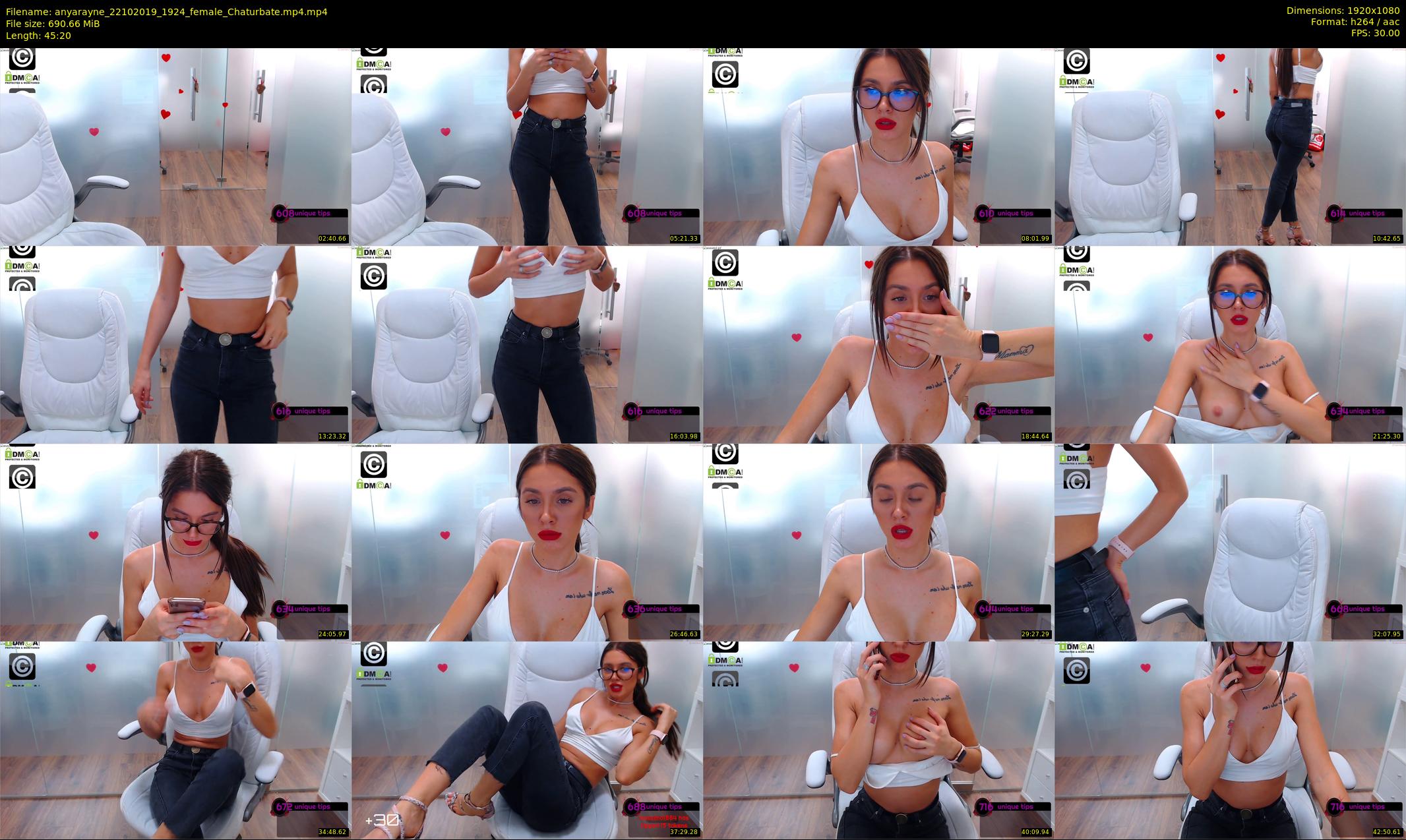 anyarayne — 46 minute Chaturbate female cam show recording, 1080p, Oct 22, 2019