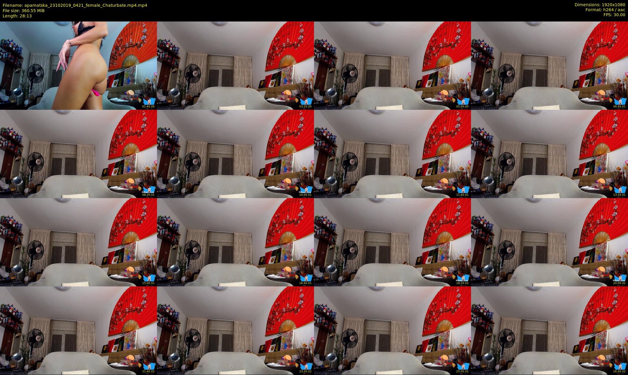 apamatska — 29 minute Chaturbate female cam show recording, 1080p, Oct 23, 2019