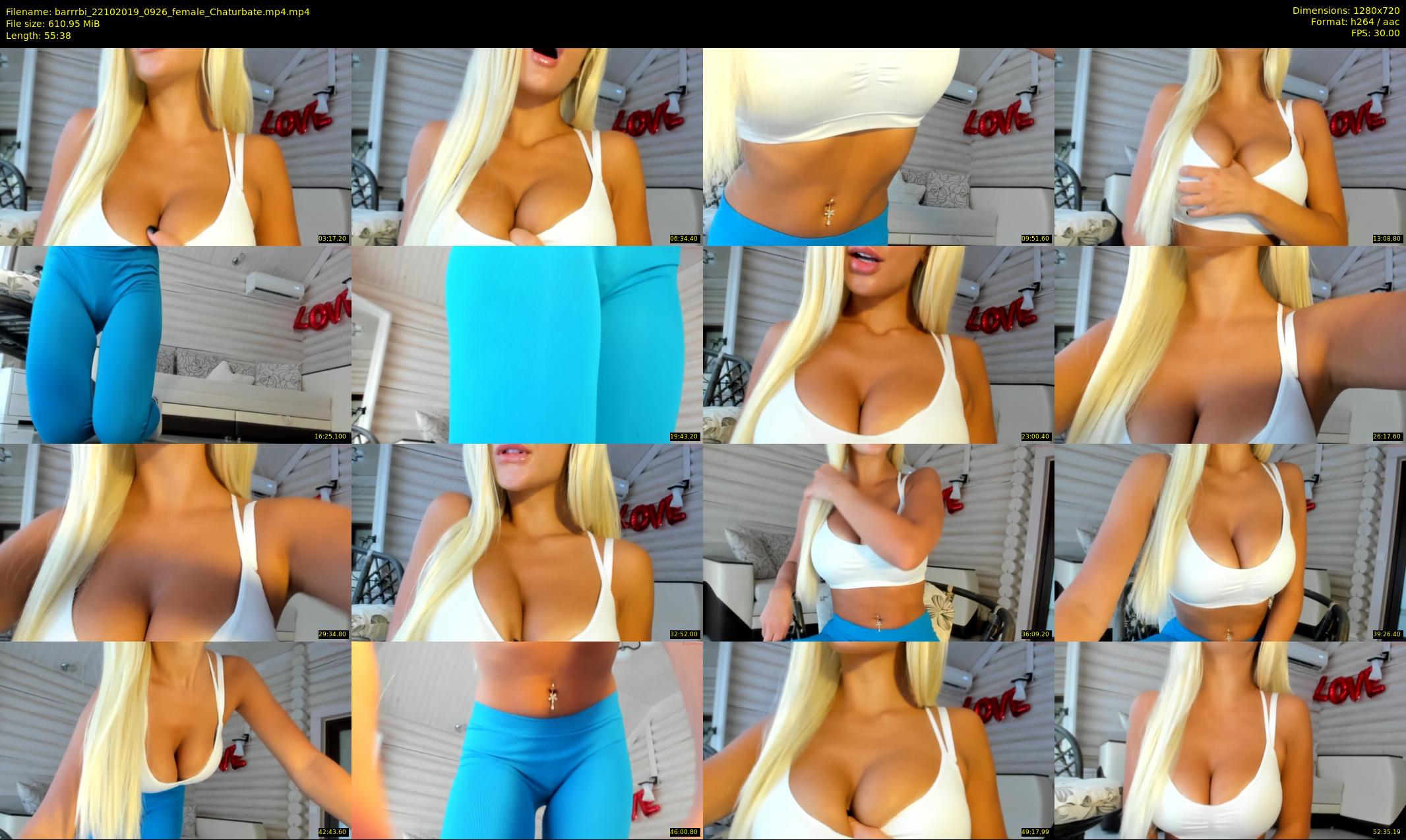 barrrbi — 56 minute Chaturbate female cam show recording, 720p, Oct 22, 2019