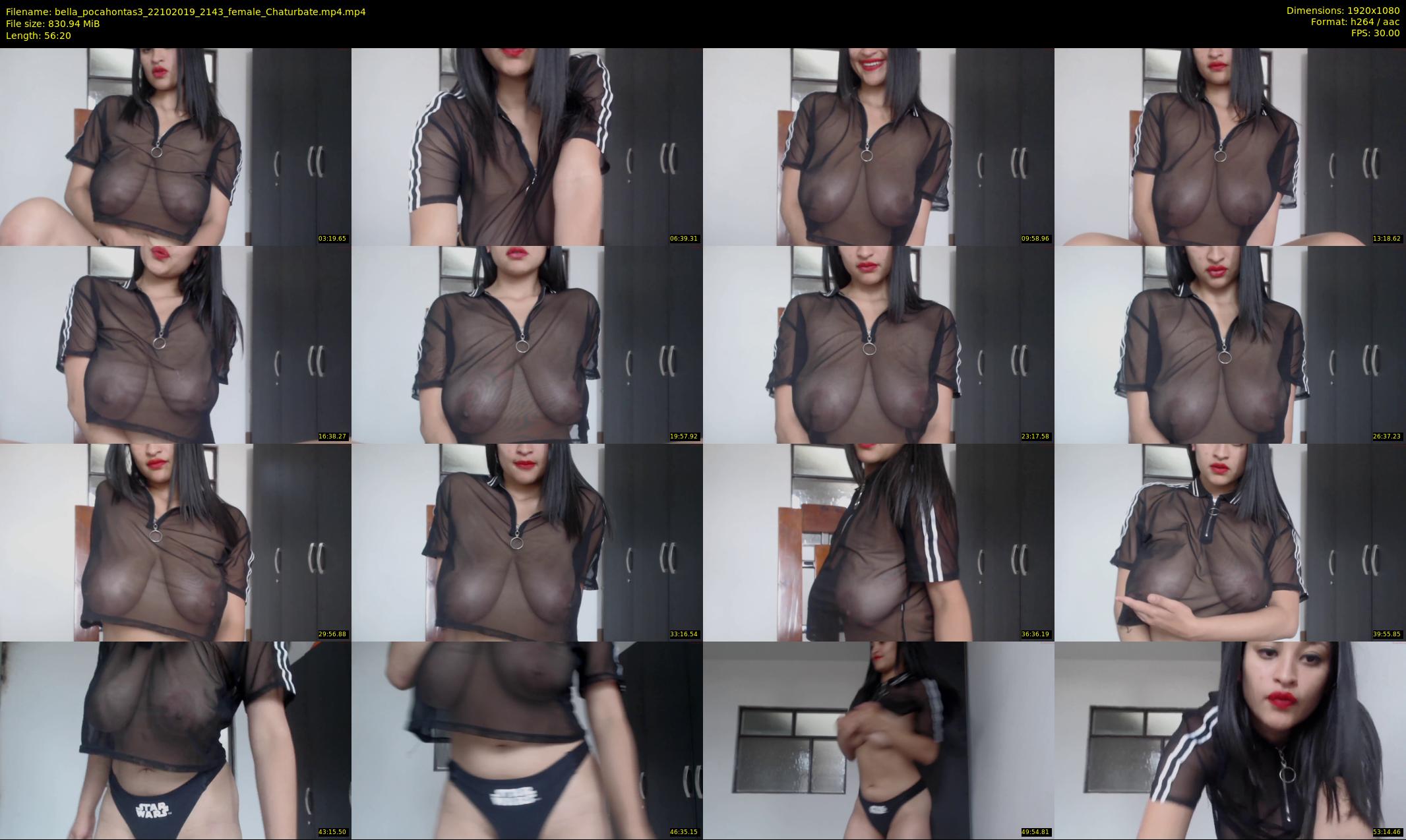 bella_pocahontas3 — 57 minute Chaturbate female cam show recording, 1080p, Oct 22, 2019