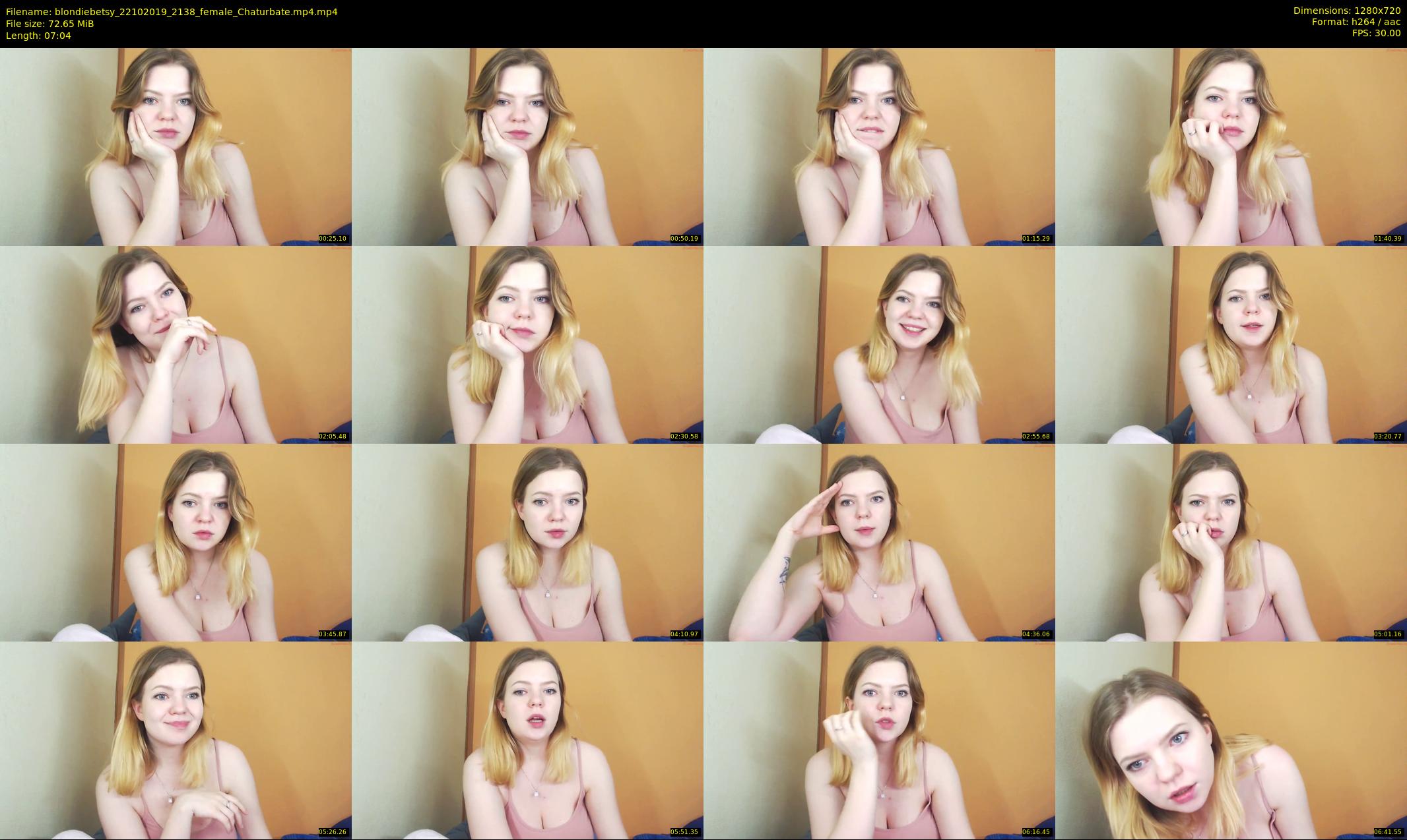 blondiebetsy — 8 minute Chaturbate female cam show recording, 720p, Oct 22, 2019