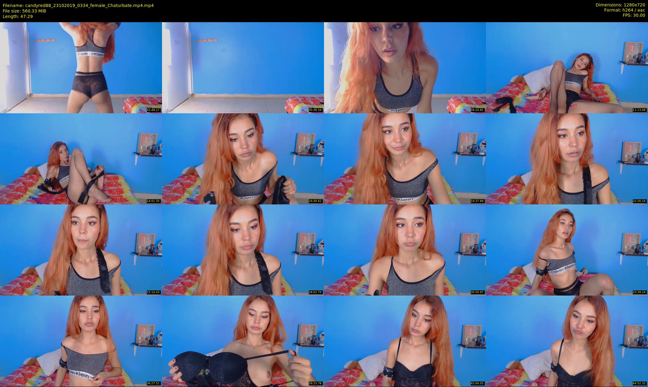 candyred88 — 48 minute Chaturbate female cam show recording, 720p, Oct 23, 2019