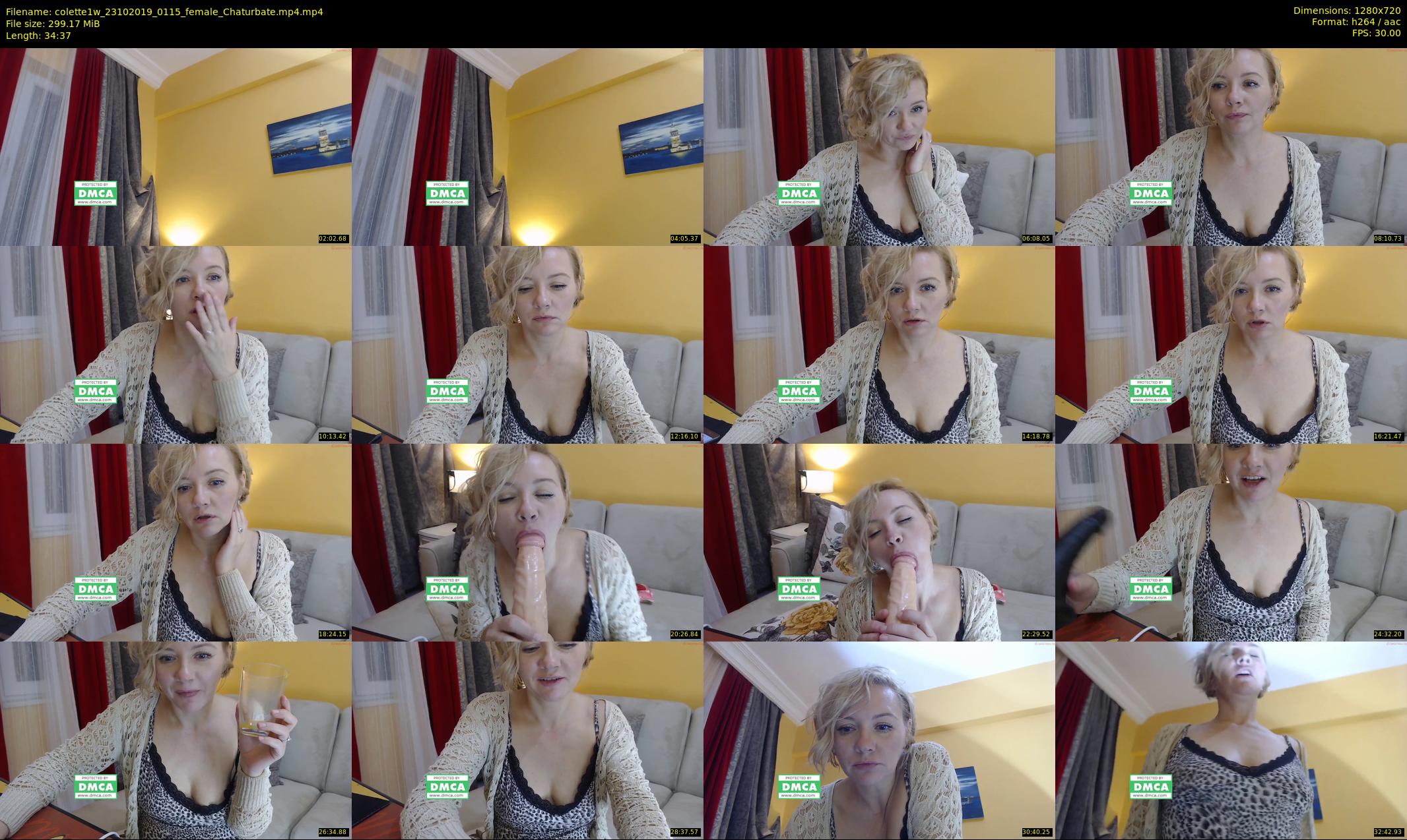 colette1w — 35 minute Chaturbate female cam show recording, 720p, Oct 23, 2019