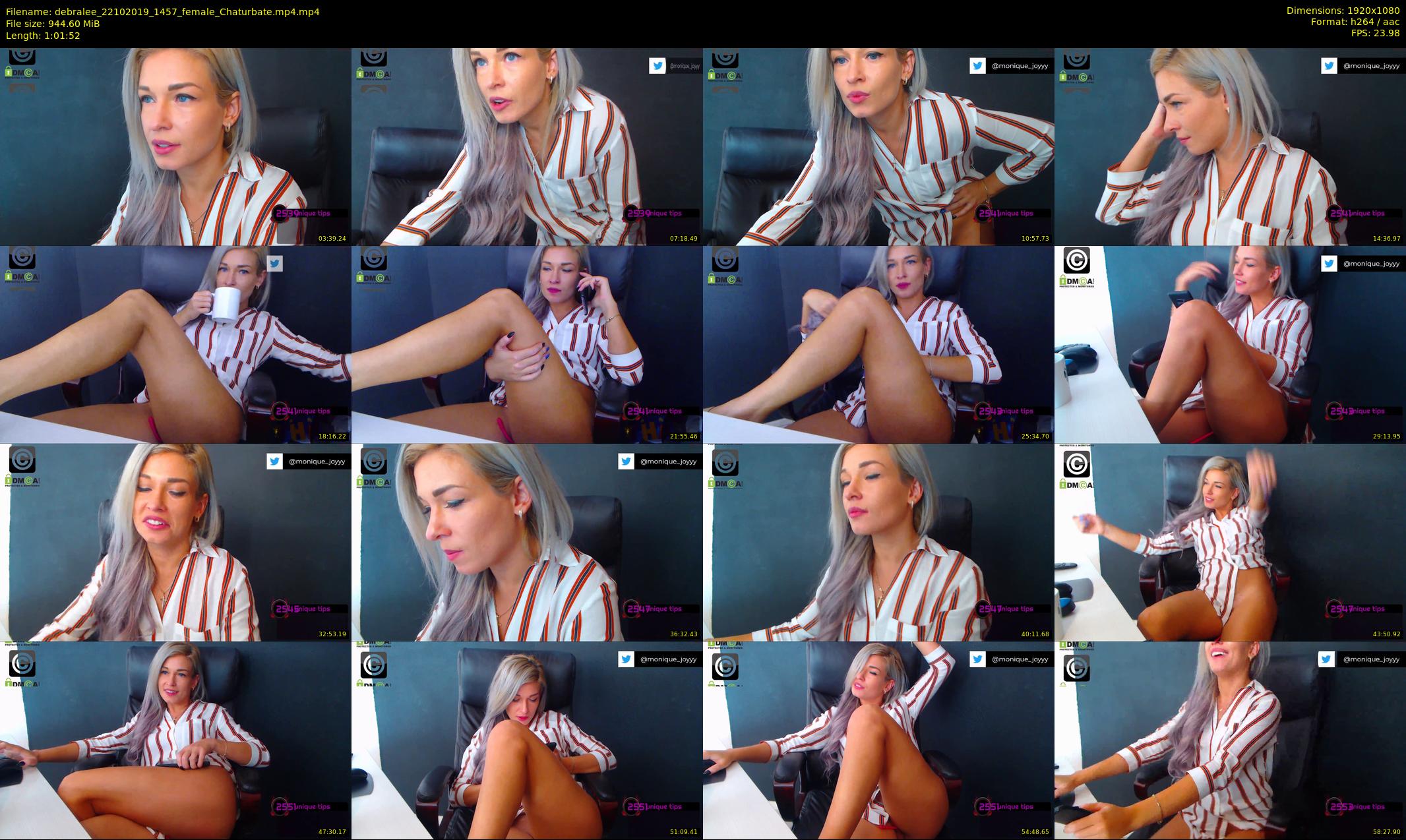 debralee — 62 minute Chaturbate female cam show recording, 1080p, Oct 22, 2019