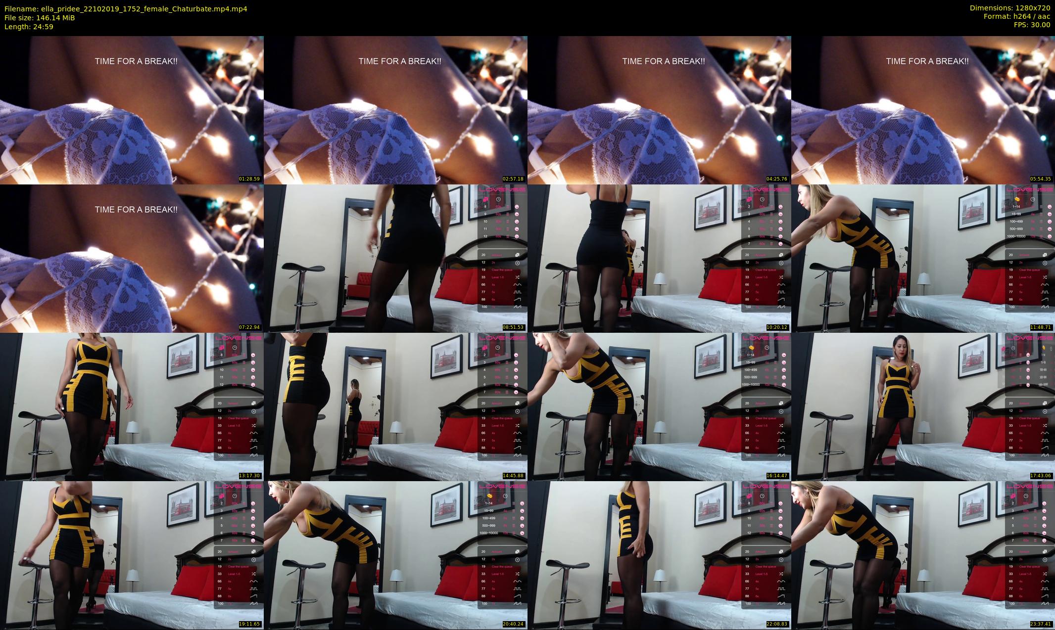 ella_pridee — 25 minute Chaturbate female cam show recording, 720p, Oct 22, 2019
