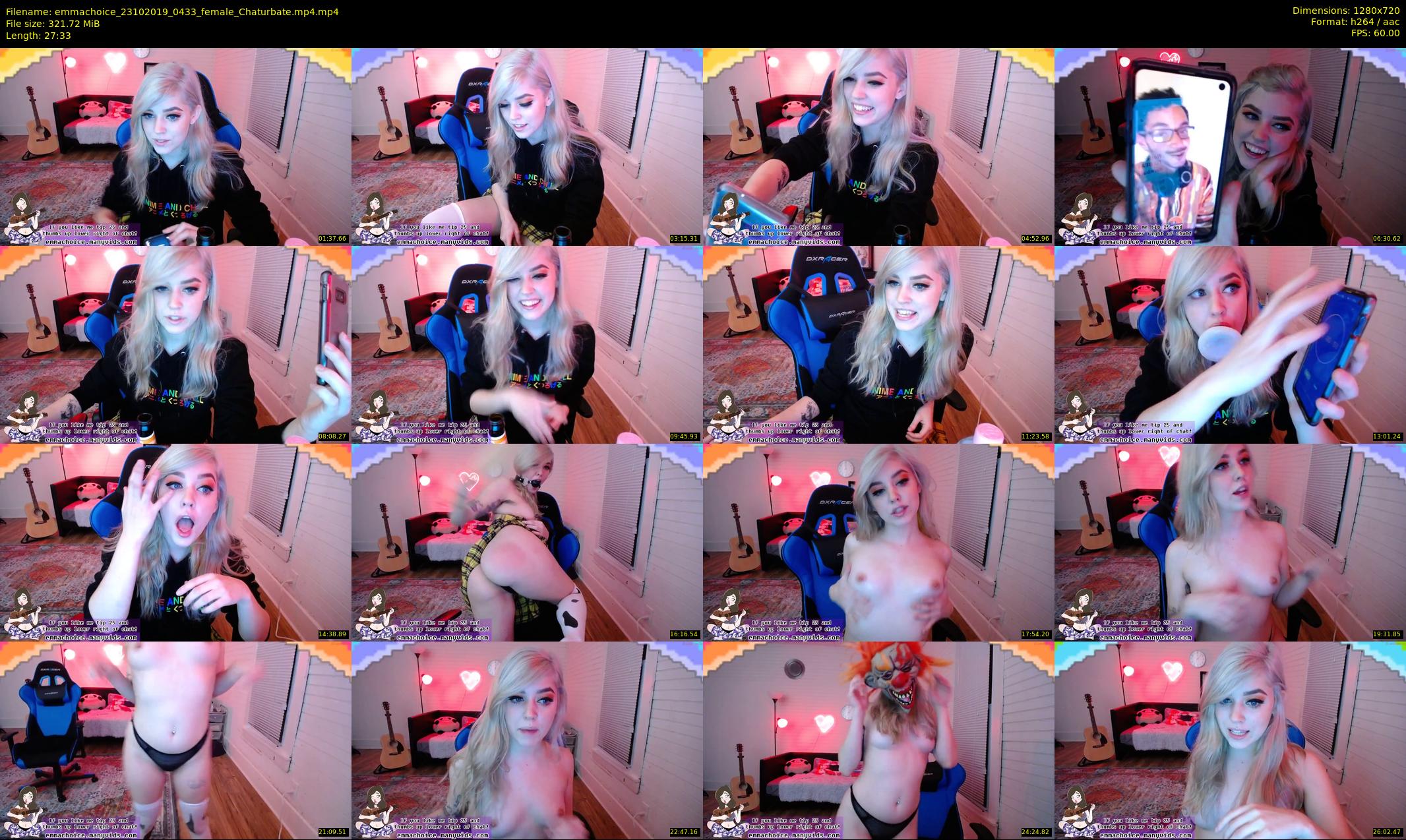 emmachoice — 28 minute Chaturbate female cam show recording, 720p, Oct 23, 2019